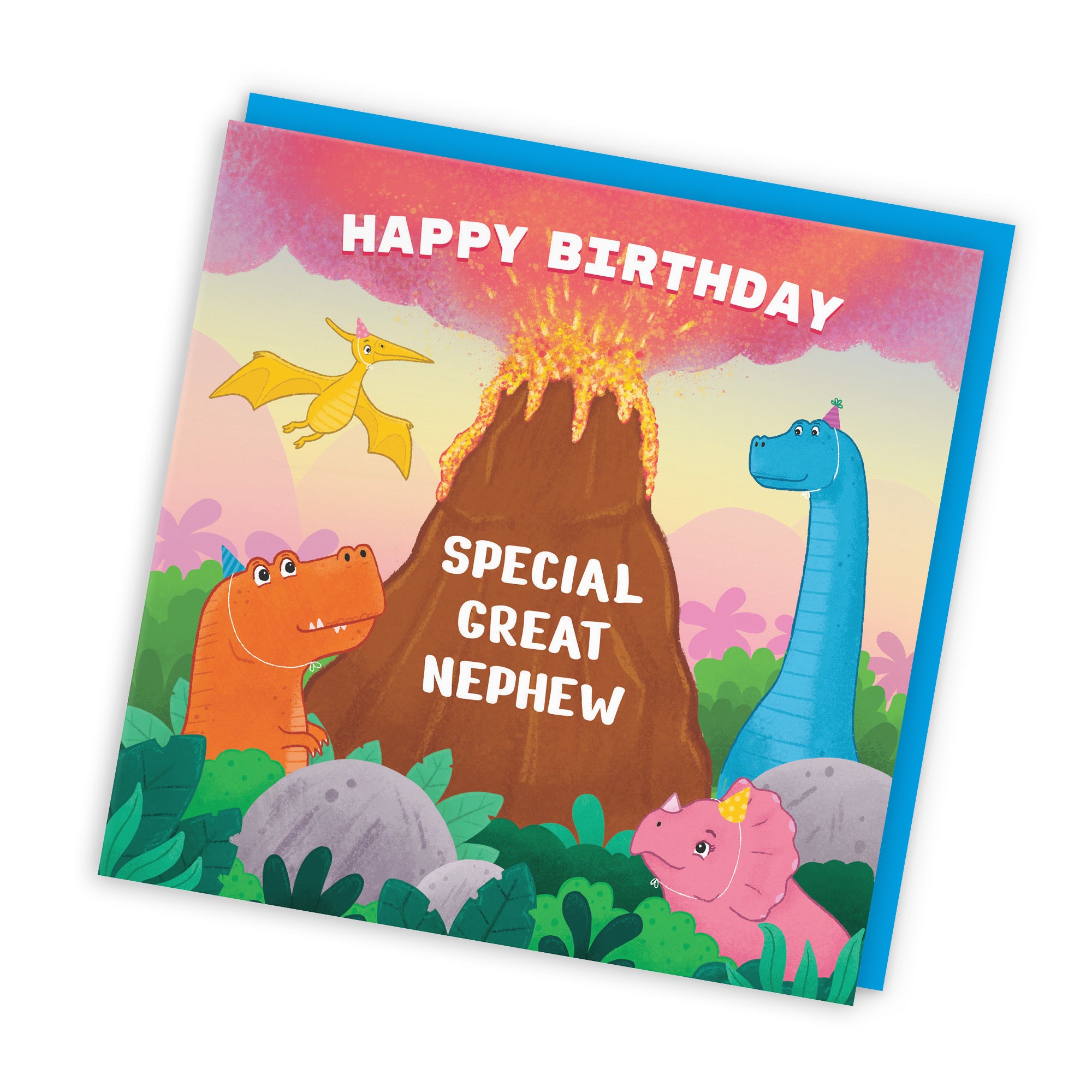 Great Nephew Dinosaur Children's Birthday Card Volcano Imagination - Default Title (LG02061)