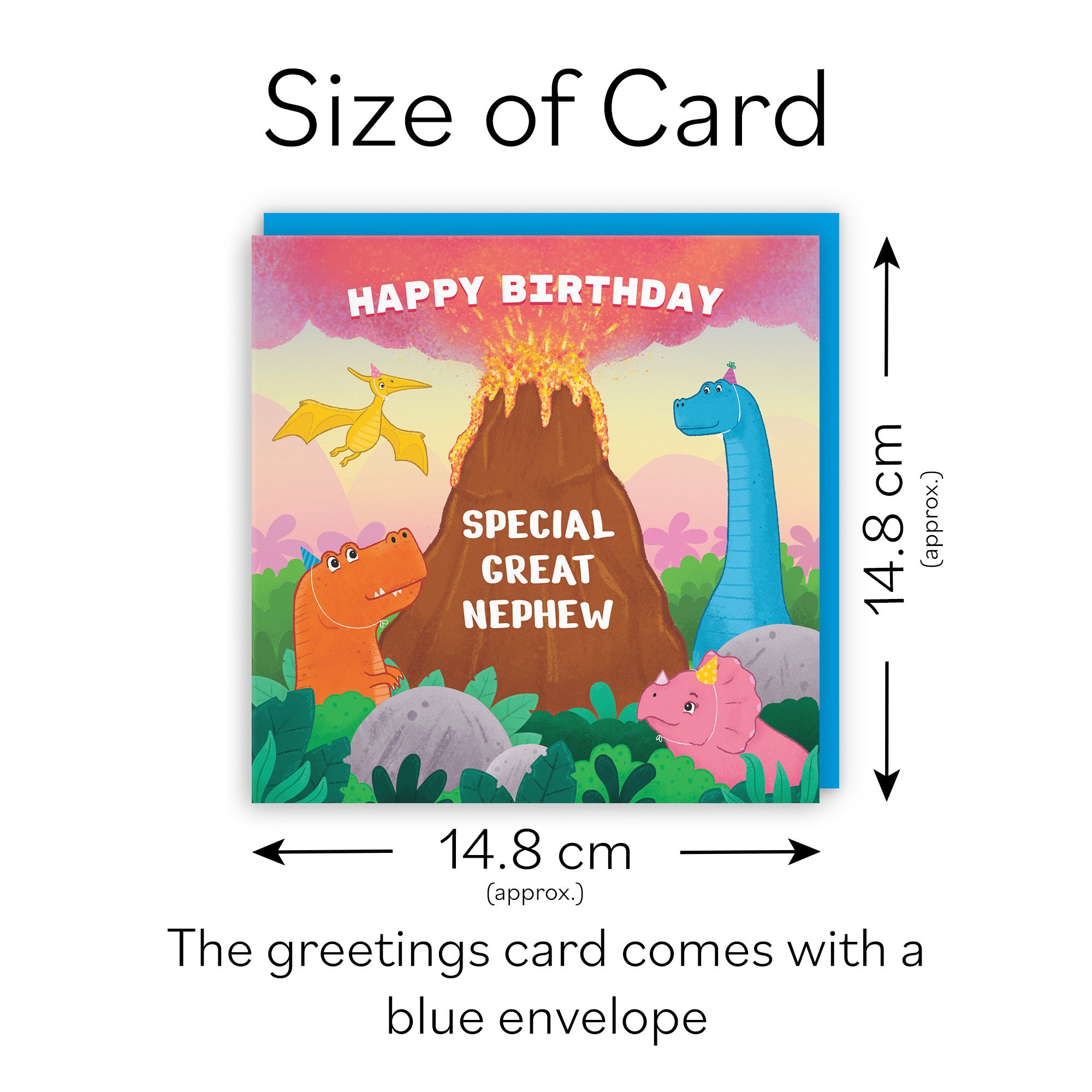 Great Nephew Dinosaur Children's Birthday Card Volcano Imagination - Default Title (LG02061)