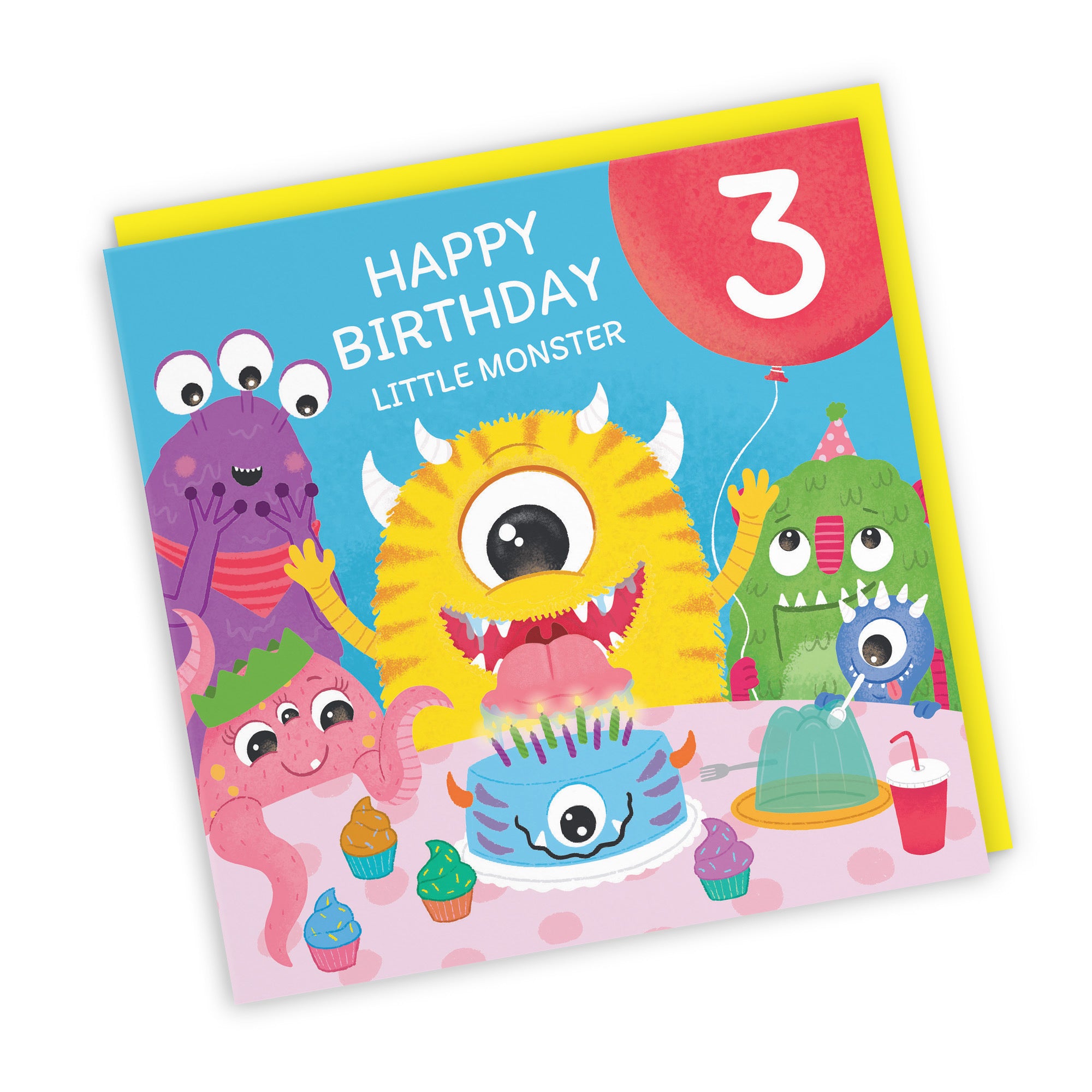 3rd Birthday Monsters Party Card Little Monster Imagination - Default Title (LG02073)