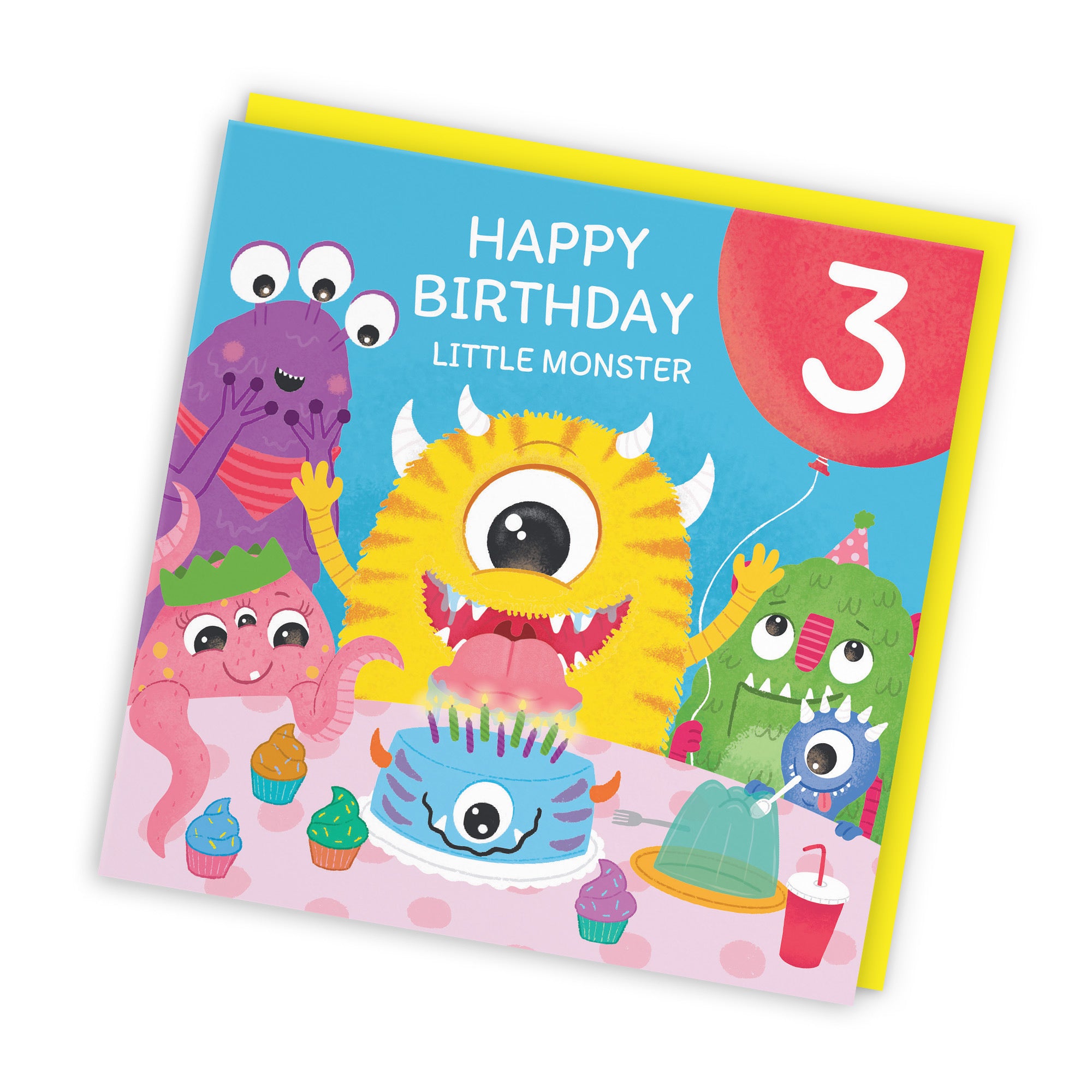 3rd Birthday Monsters Party Card Little Monster Imagination - Default Title (LG02073)