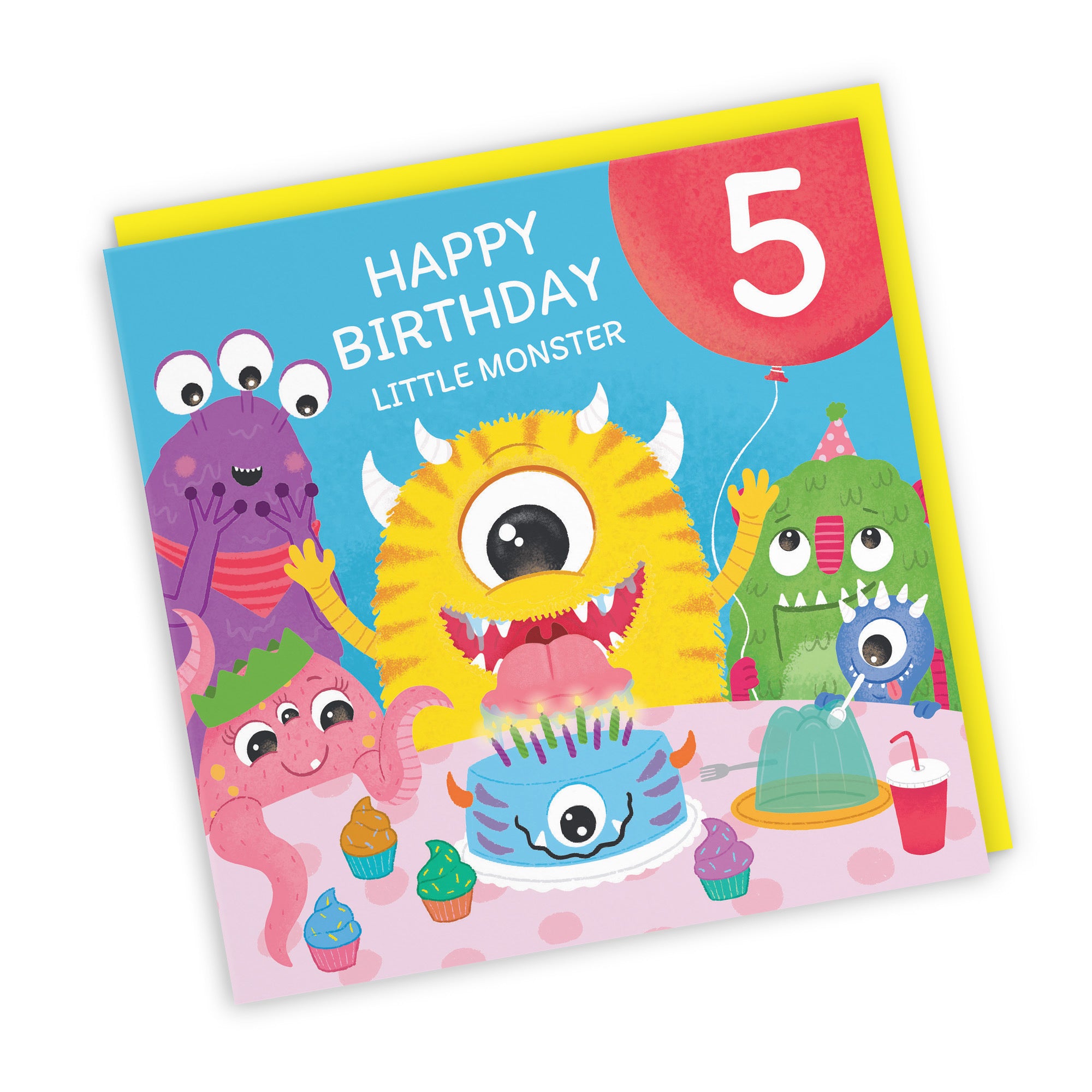 5th Birthday Monsters Party Card Little Monster Imagination - Default Title (LG02075)