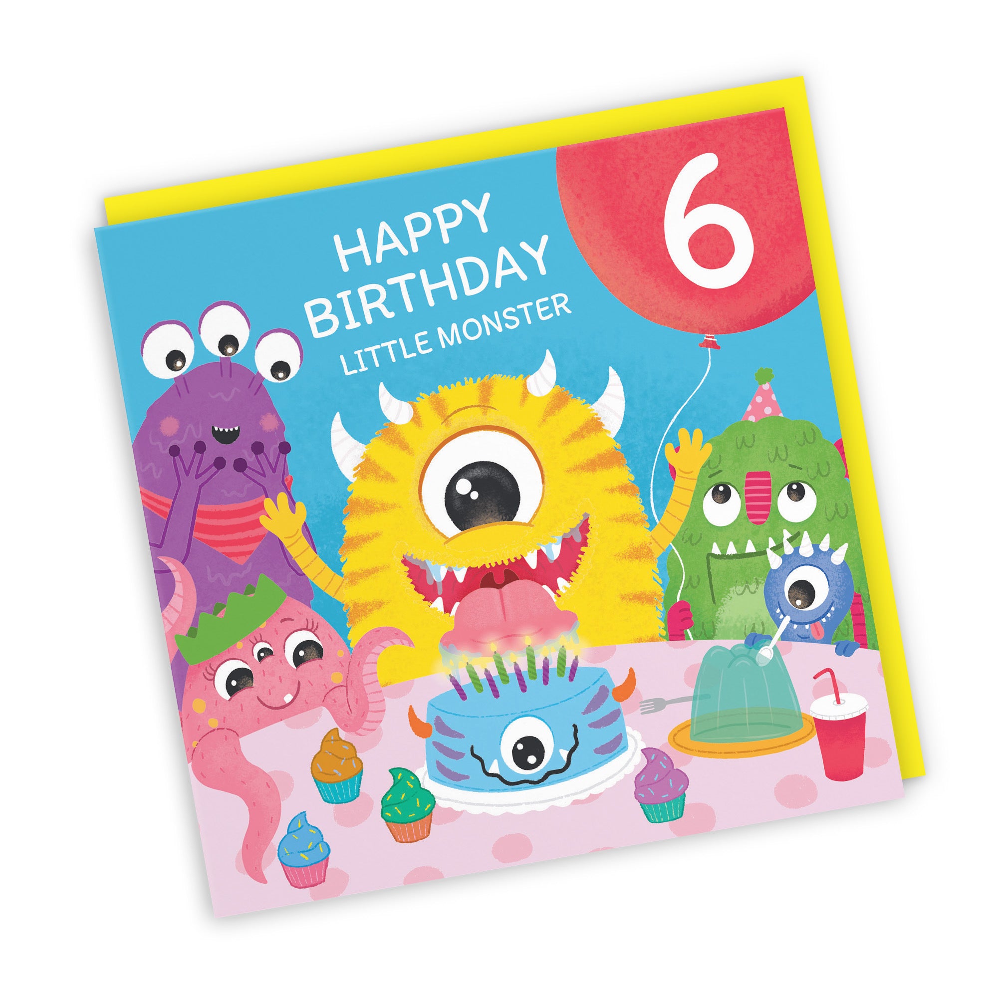 6th Birthday Monsters Party Card Little Monster Imagination - Default Title (LG02076)