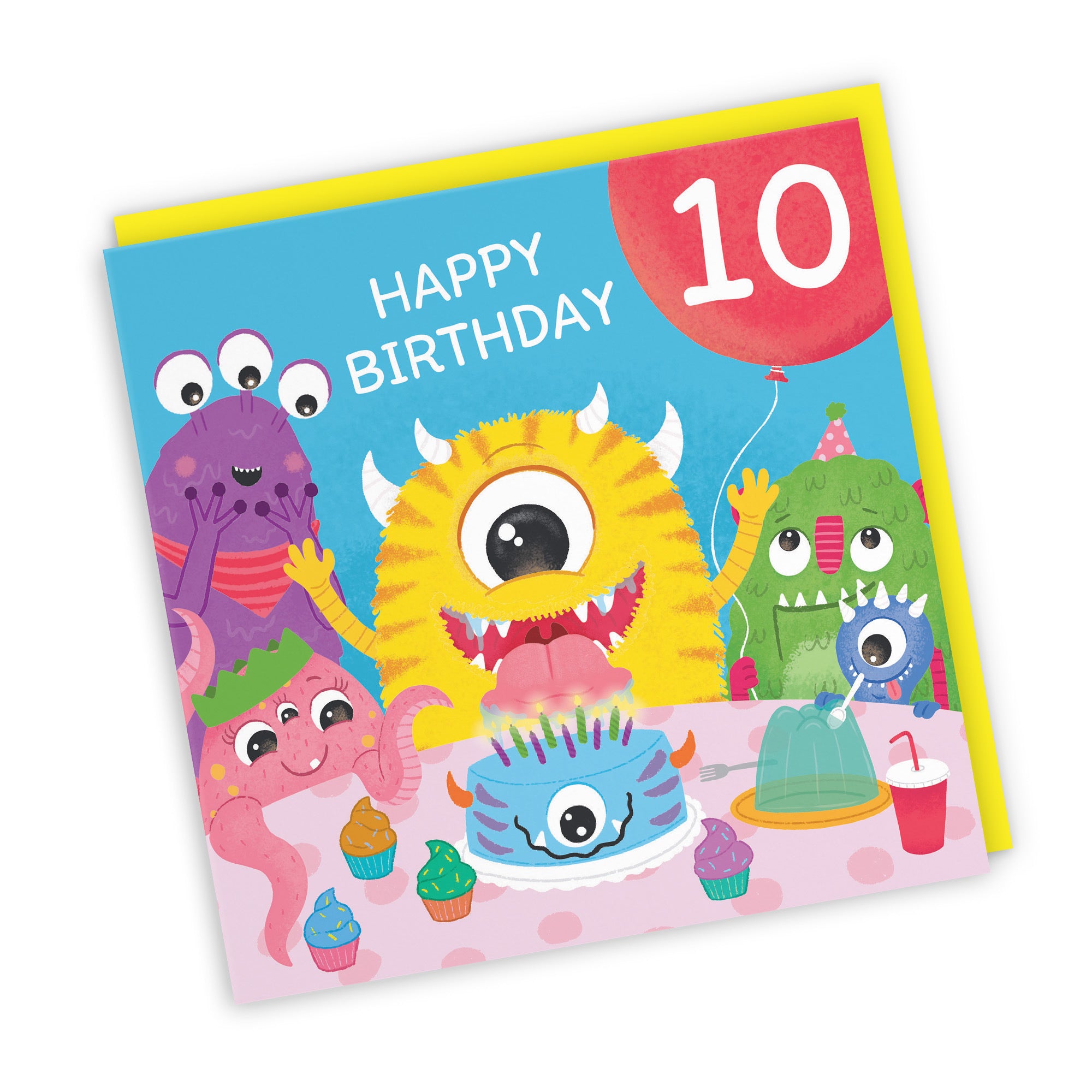10th Birthday Monsters Party Card Little Monster Imagination - Default Title (LG02080)