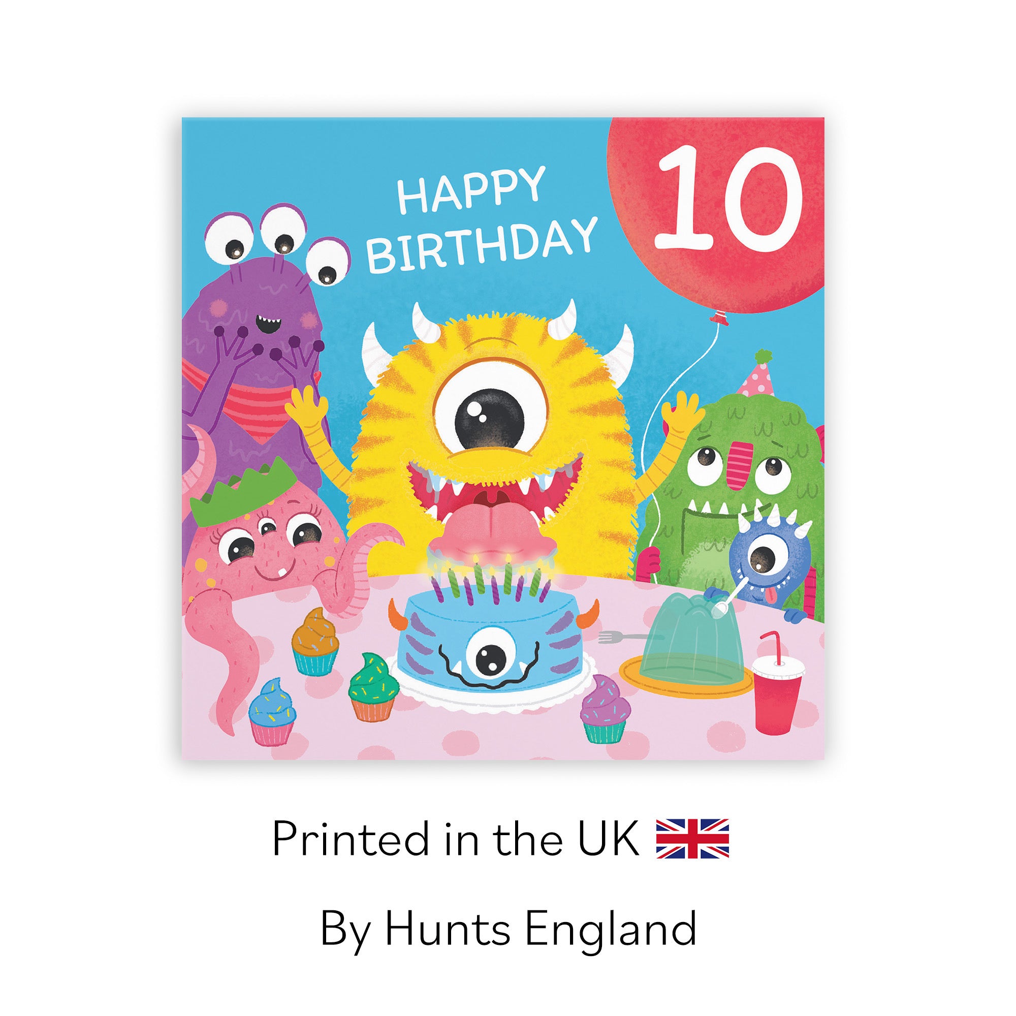 10th Birthday Monsters Party Card Little Monster Imagination - Default Title (LG02080)