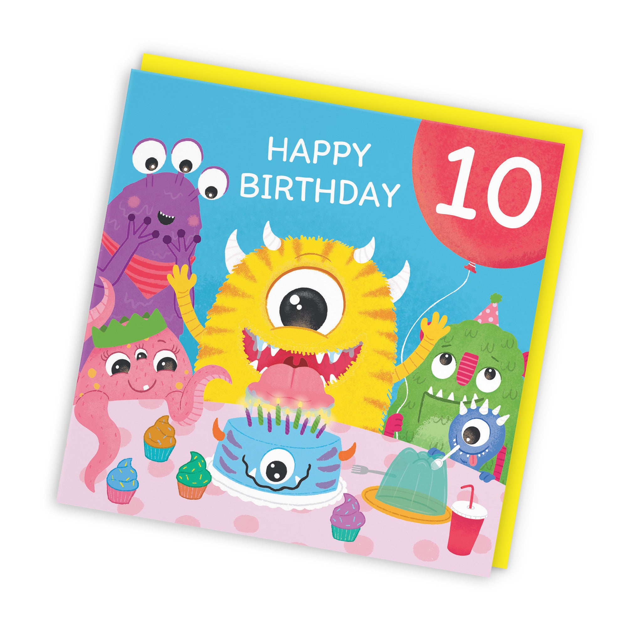 10th Birthday Monsters Party Card Little Monster Imagination - Default Title (LG02080)