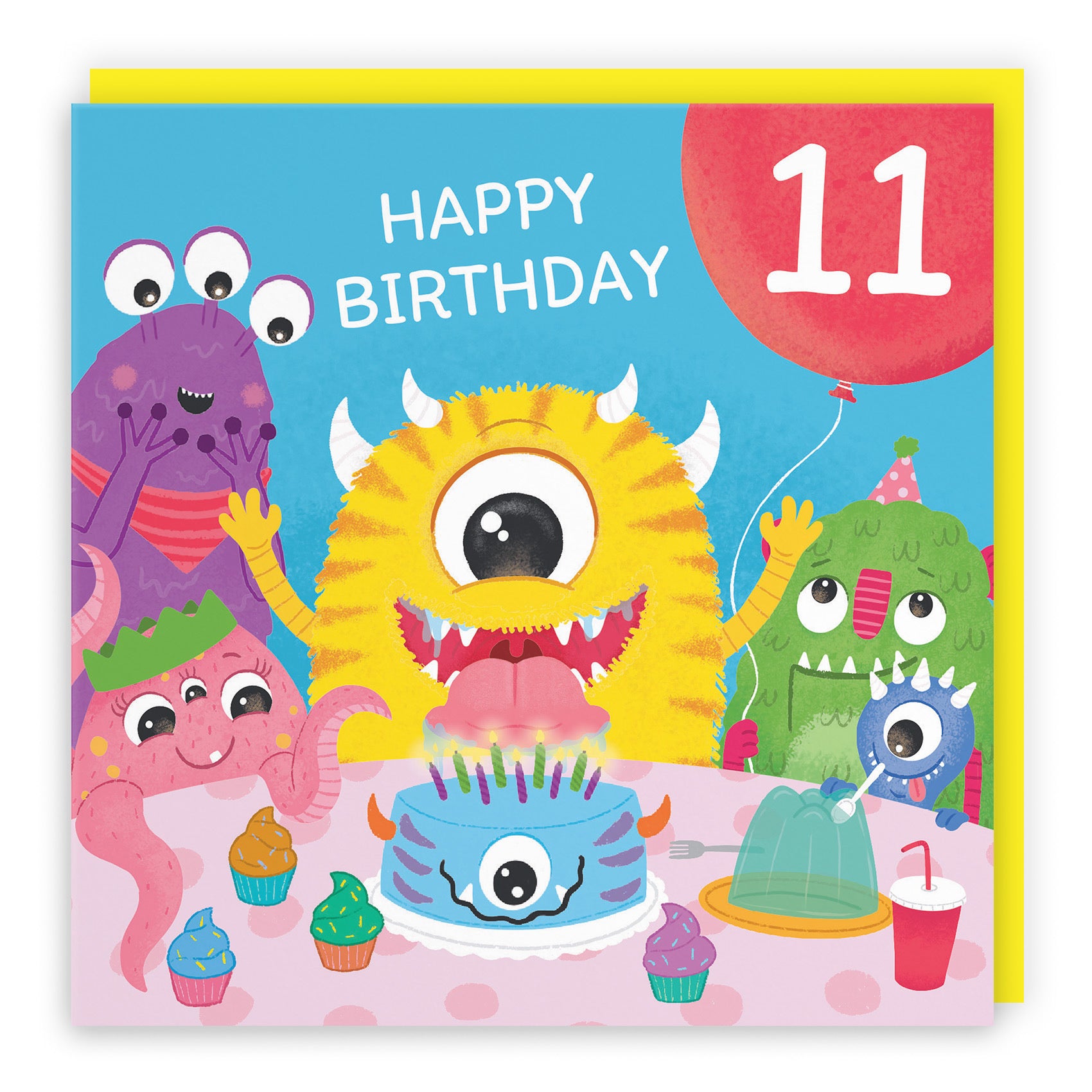 11th Birthday Monsters Party Card Little Monster Imagination - Default Title (LG02081)
