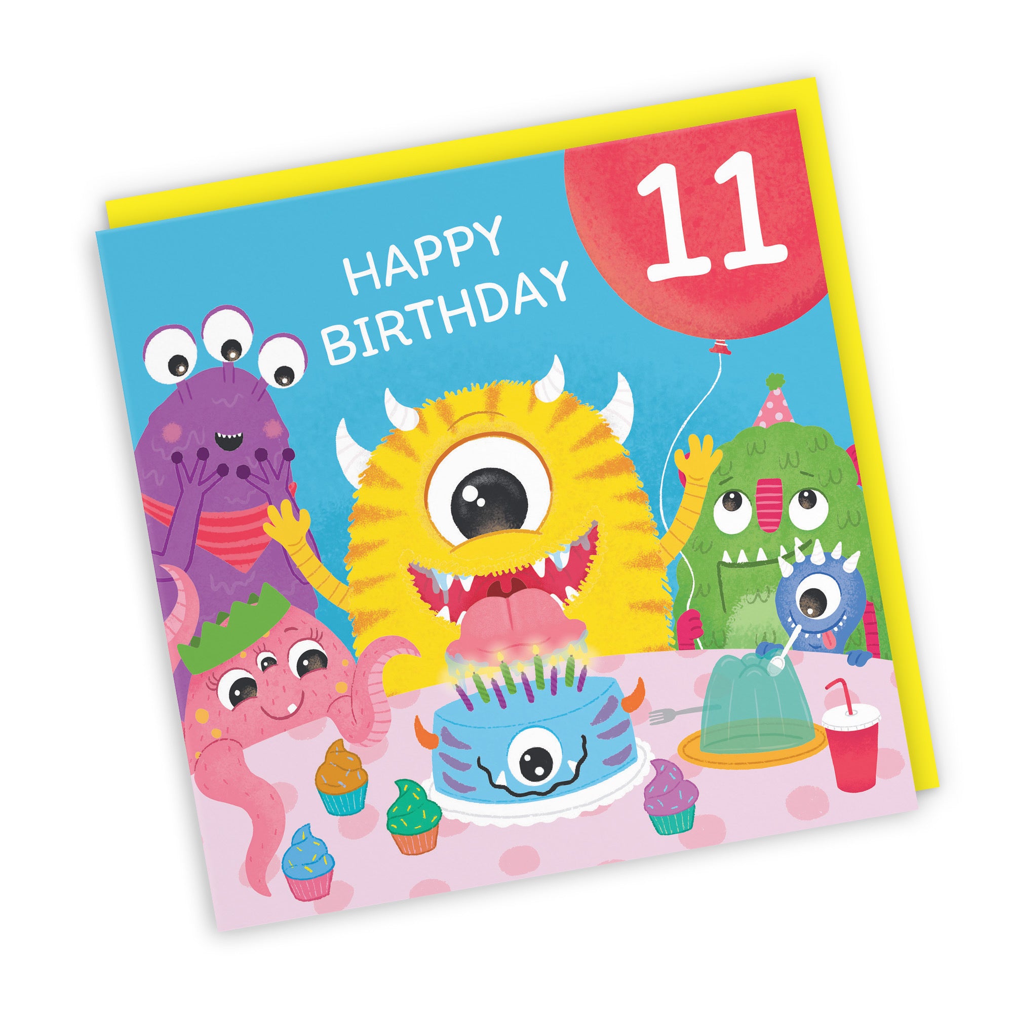 11th Birthday Monsters Party Card Little Monster Imagination - Default Title (LG02081)