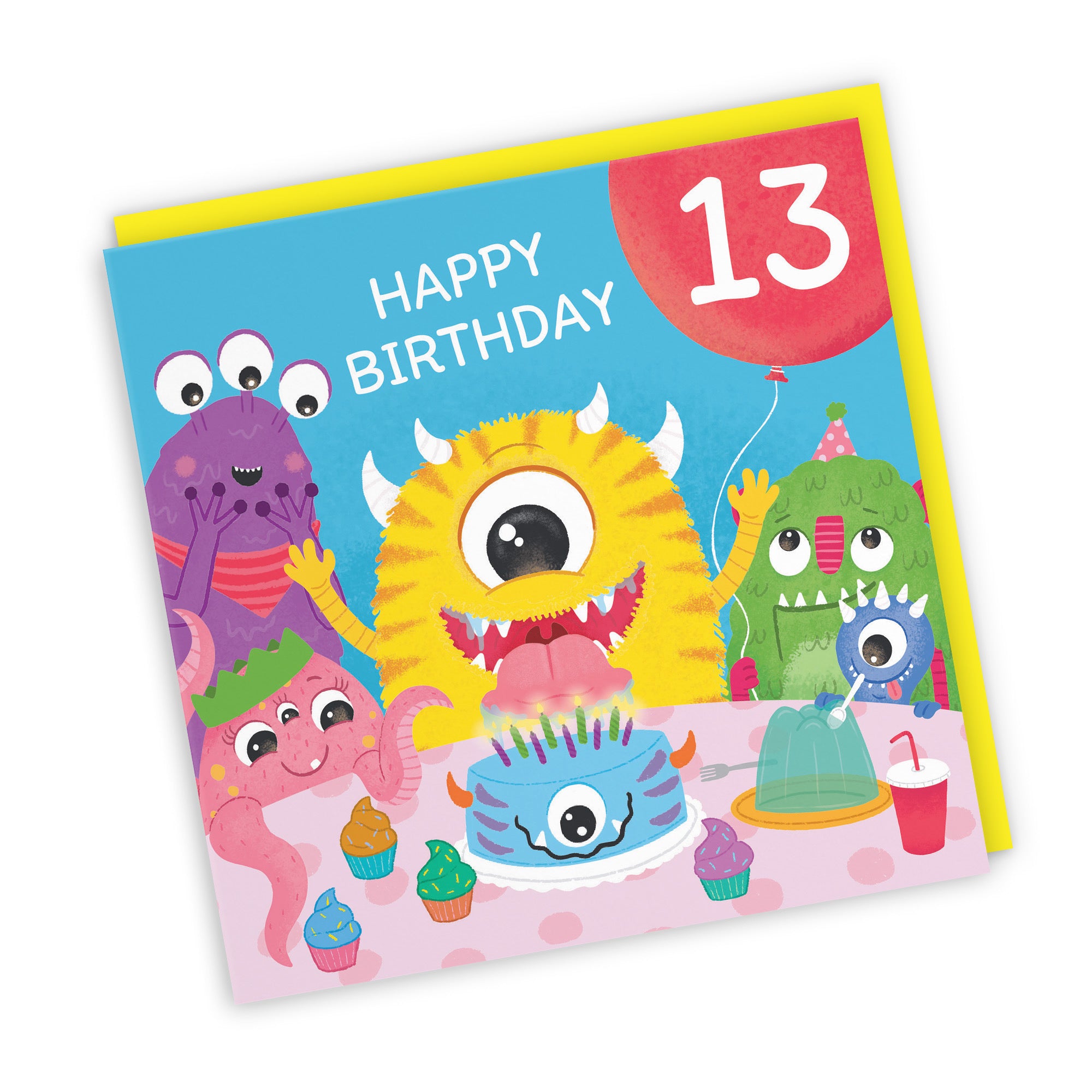 13th Birthday Monsters Party Card Little Monster Imagination - Default Title (LG02083)