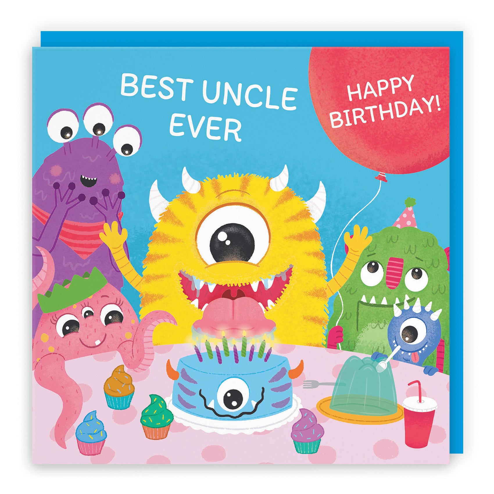 Uncle Monsters Party Cute Birthday Card Imagination - Default Title (LG02086)