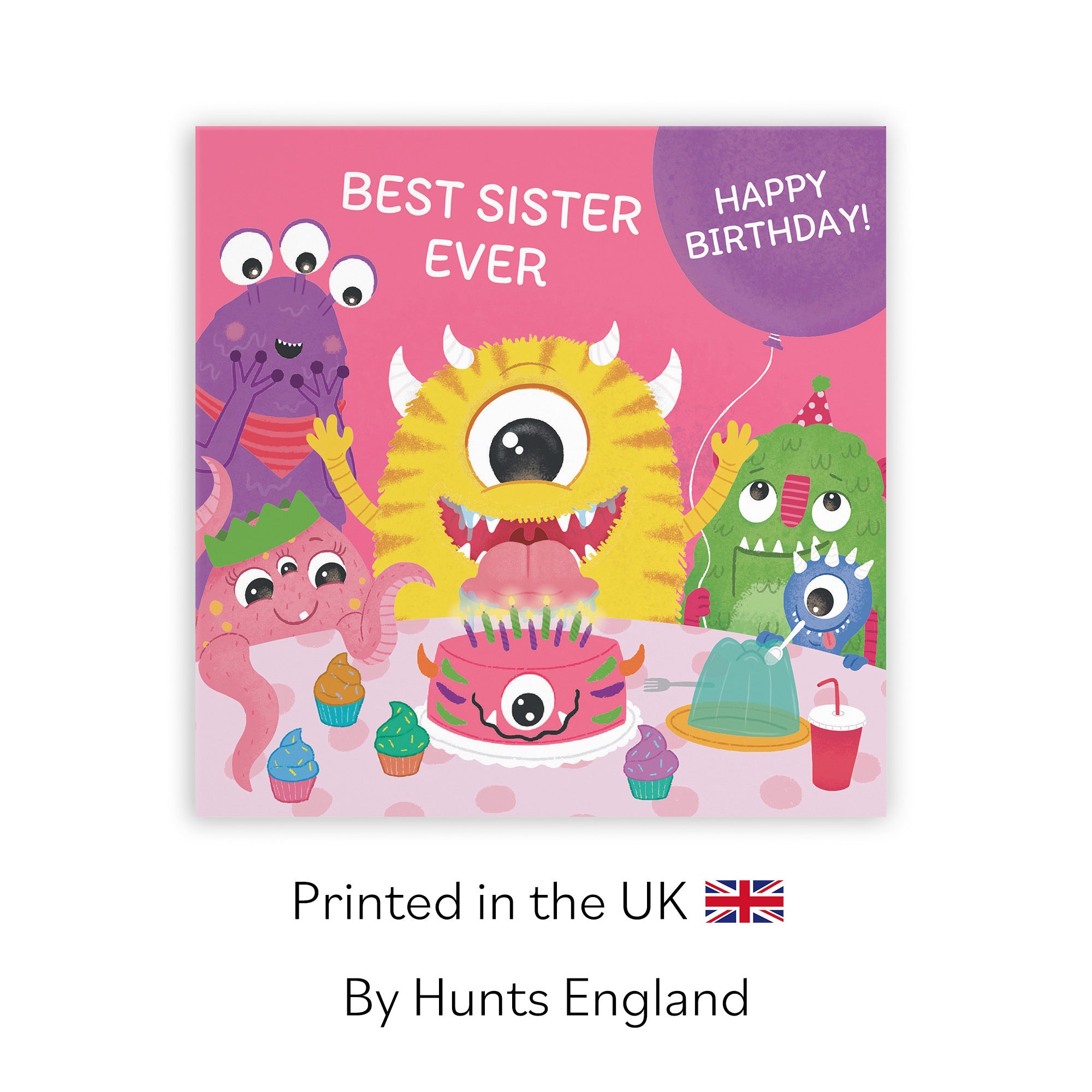 Sister Monsters Party Children's Birthday Card Imagination - Default Title (LG02088)