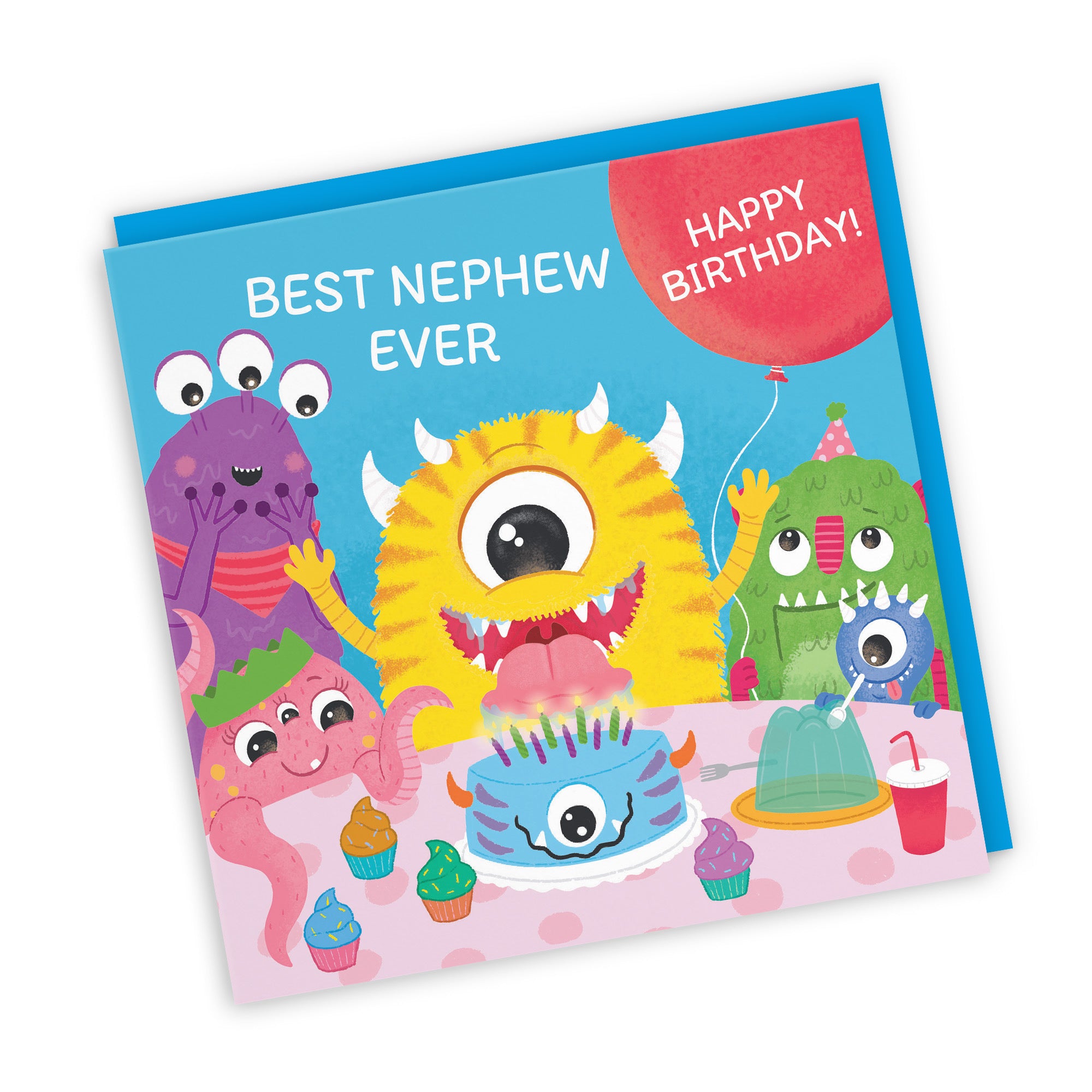 Nephew Monsters Party Children's Birthday Card Imagination - Default Title (LG02091)