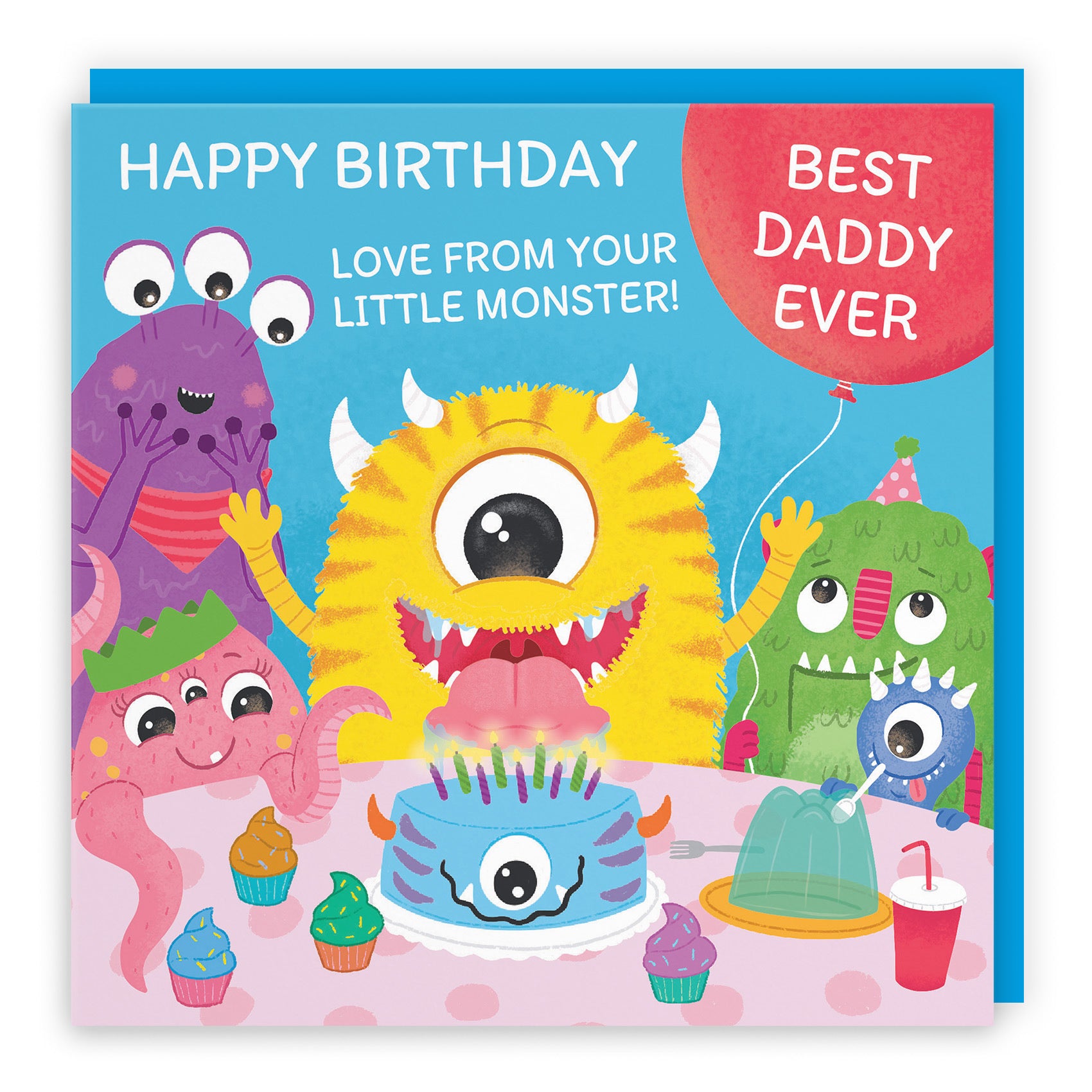 Daddy Monsters Party Cute Birthday Card Imagination - Default Title (LG02092)