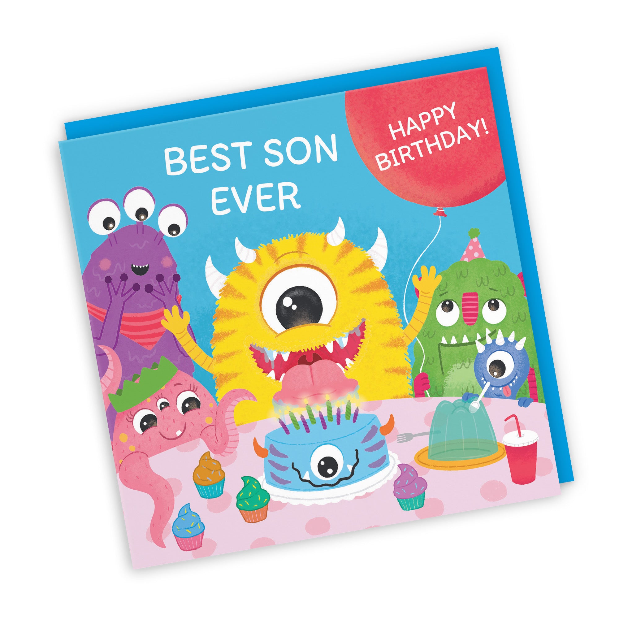 Son Monsters Party Children's Birthday Card Imagination - Default Title (LG02094)