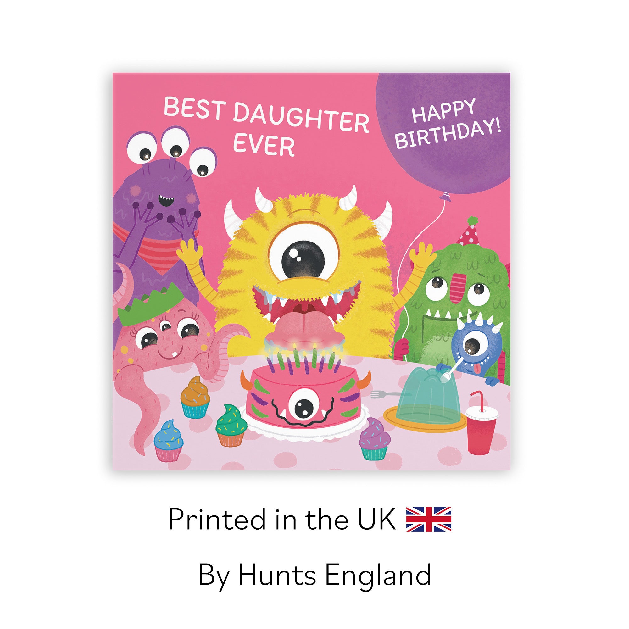 Daughter Monsters Party Children's Birthday Card Imagination - Default Title (LG02095)
