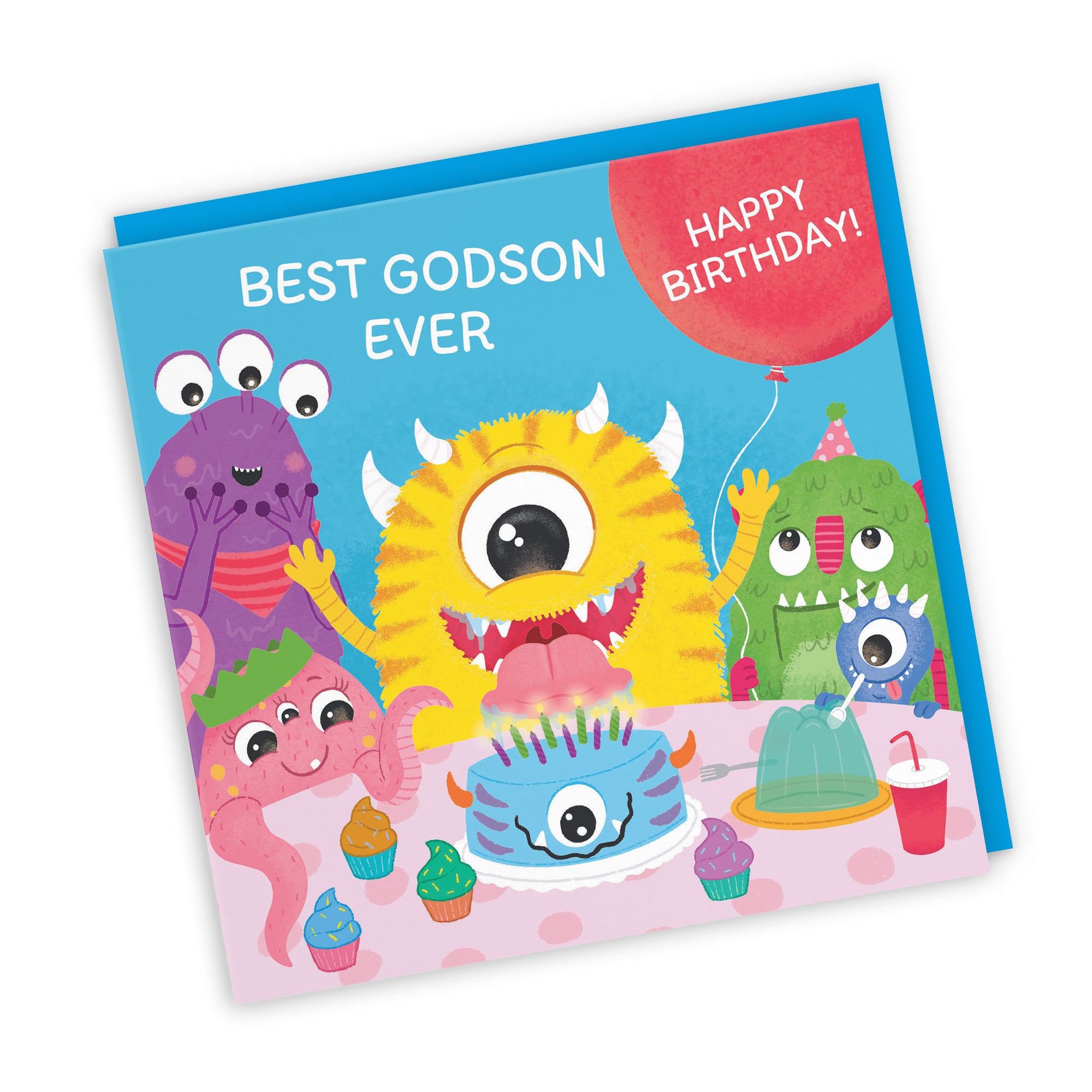 Godson Monsters Party Children's Birthday Card Imagination - Default Title (LG02096)