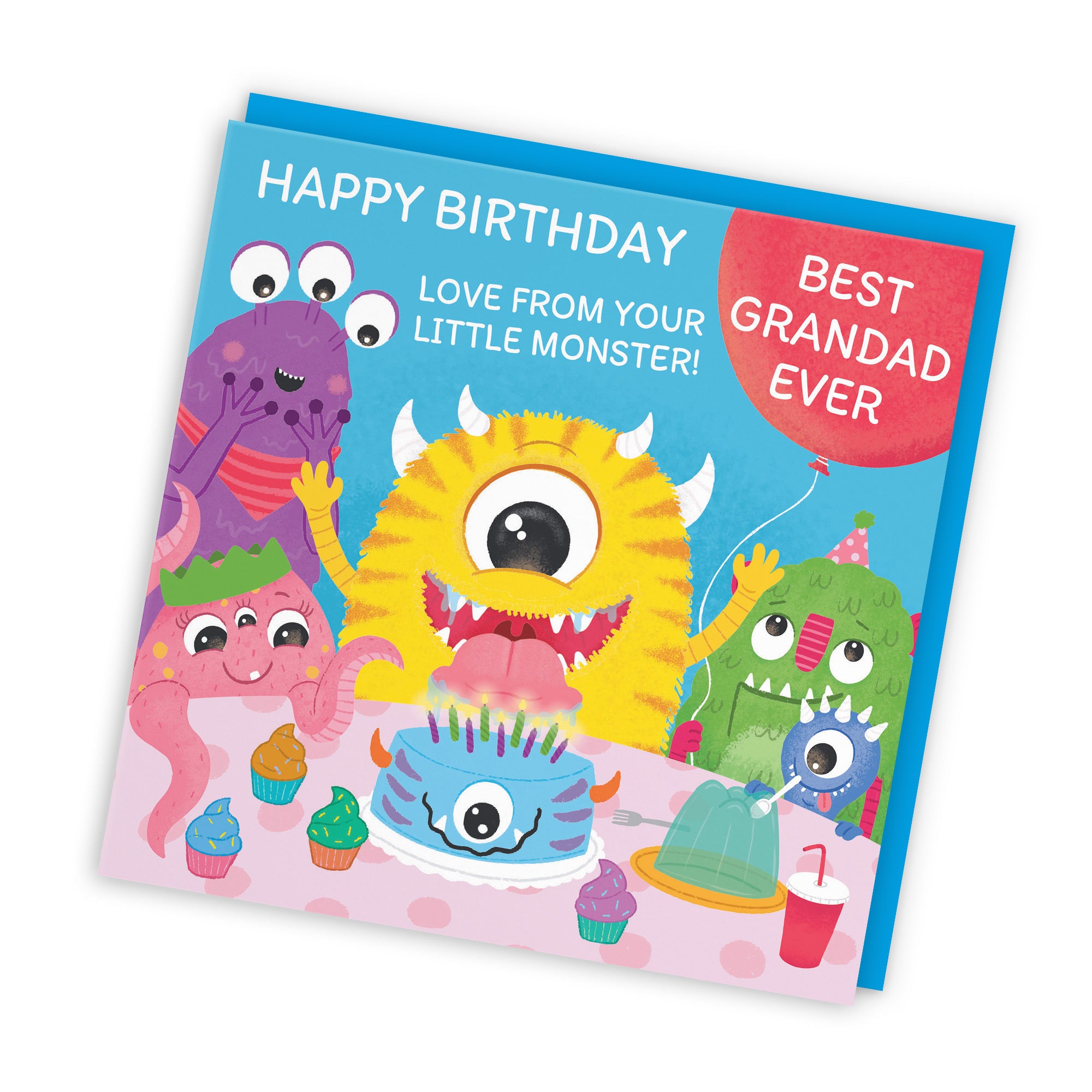 Grandad Monsters Party Cute Birthday Card Imagination - Default Title (LG02098)