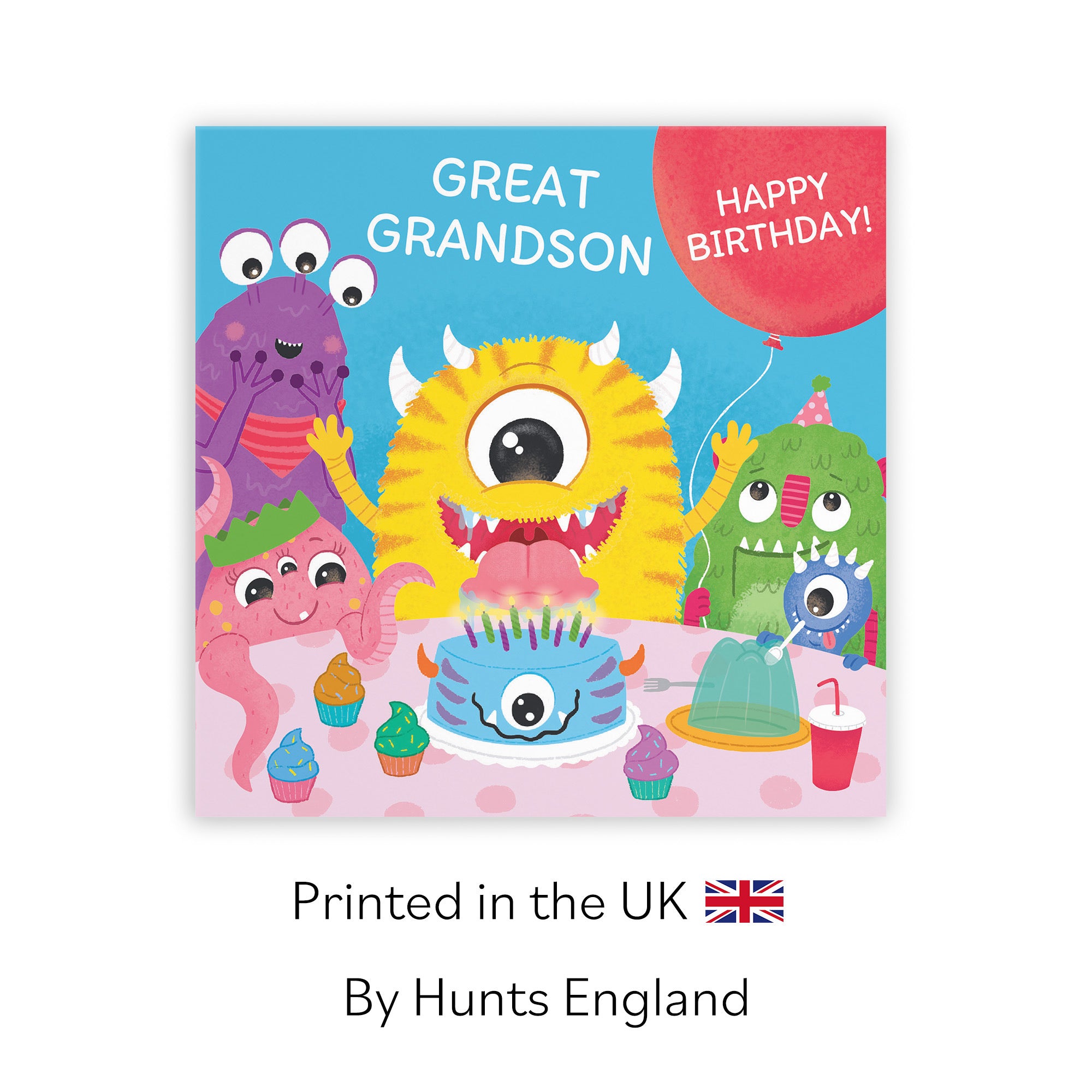 Great Grandson Monsters Party Children's Birthday Card Imagination - Default Title (LG02101)
