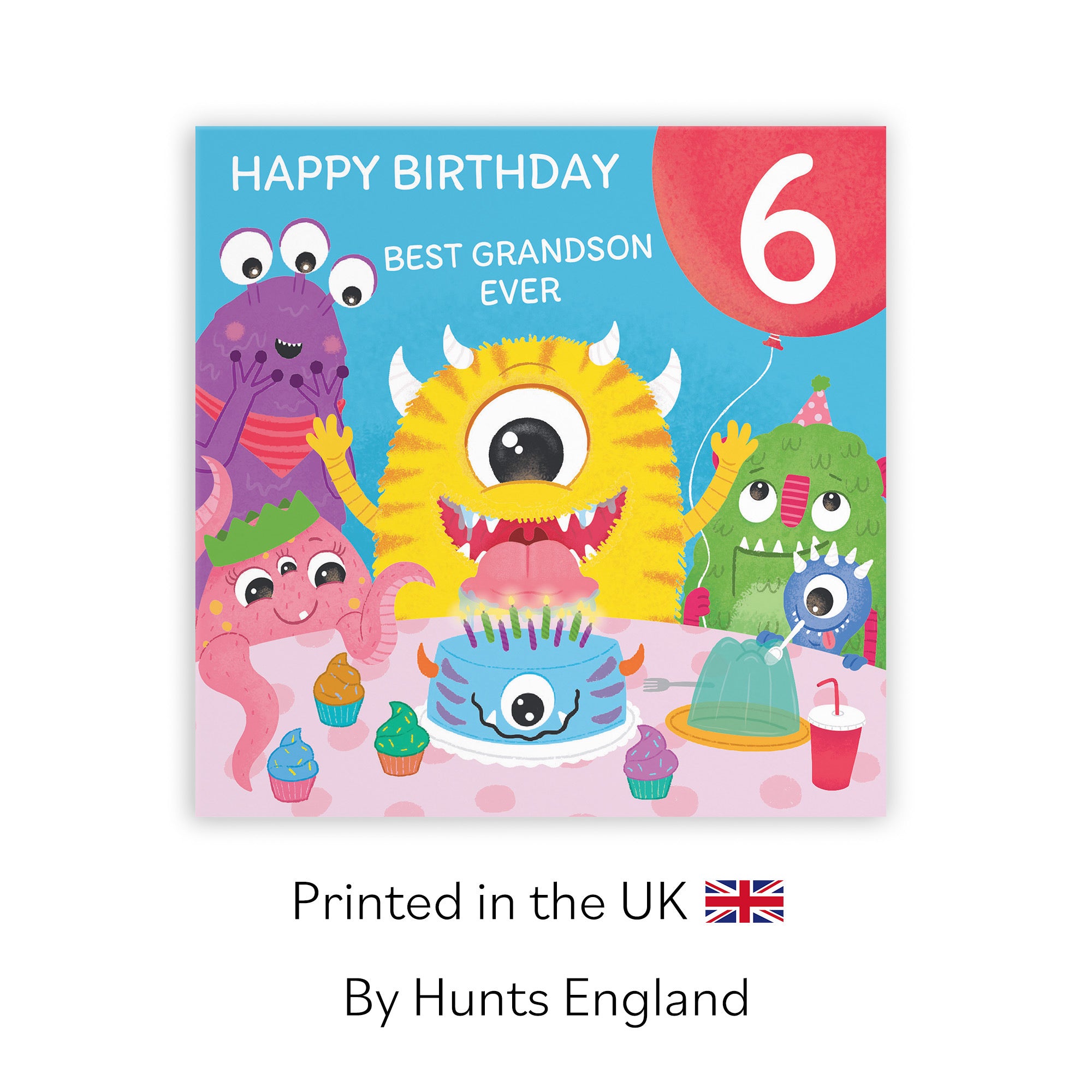 6th Grandson Monsters Party Kids Birthday Card Imagination - Default Title (LG02108)