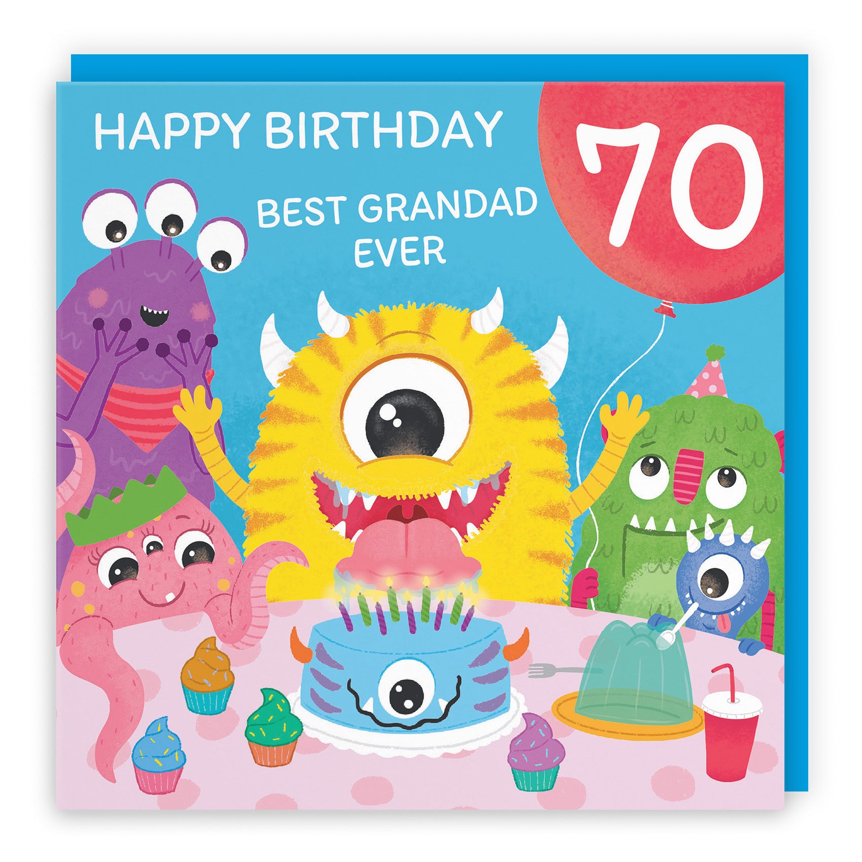70th Grandad Monsters Party Birthday Card Imagination - Default Title (LG02109)