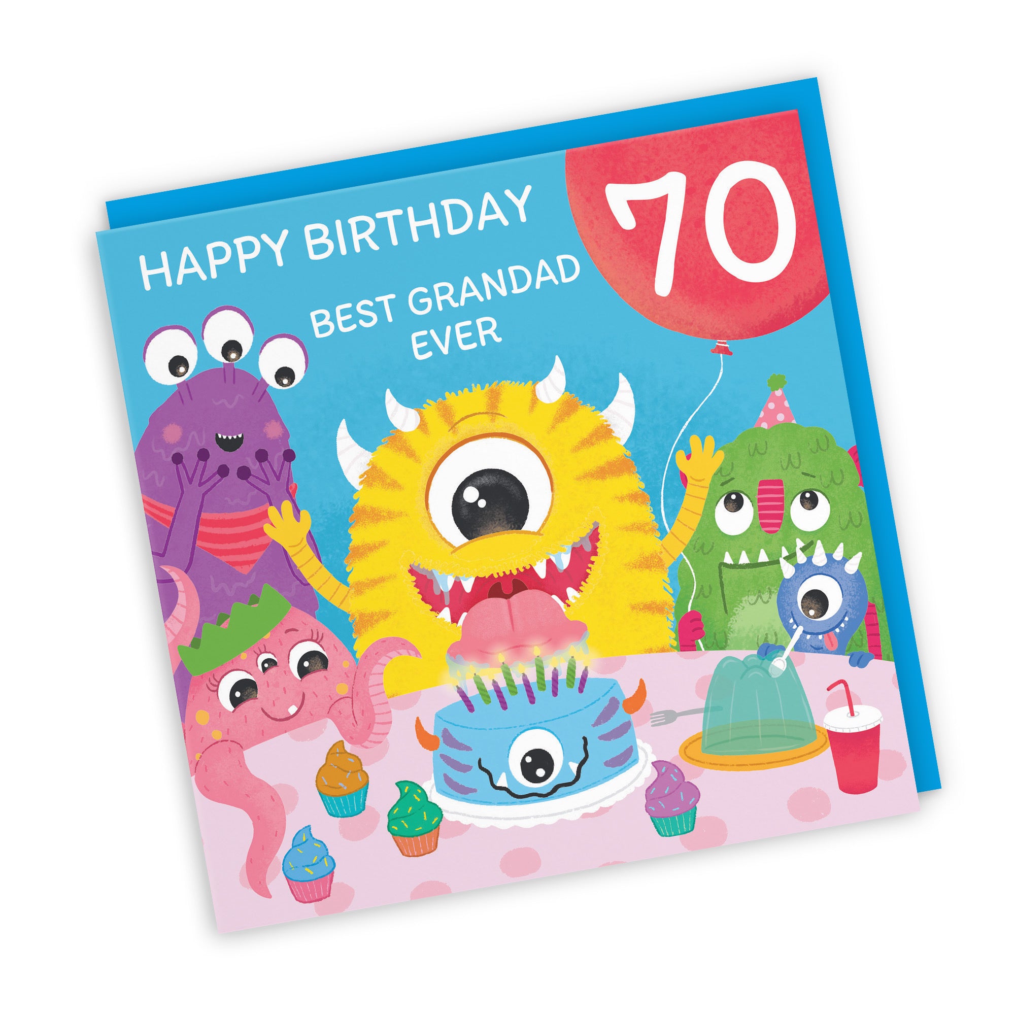70th Grandad Monsters Party Birthday Card Imagination - Default Title (LG02109)