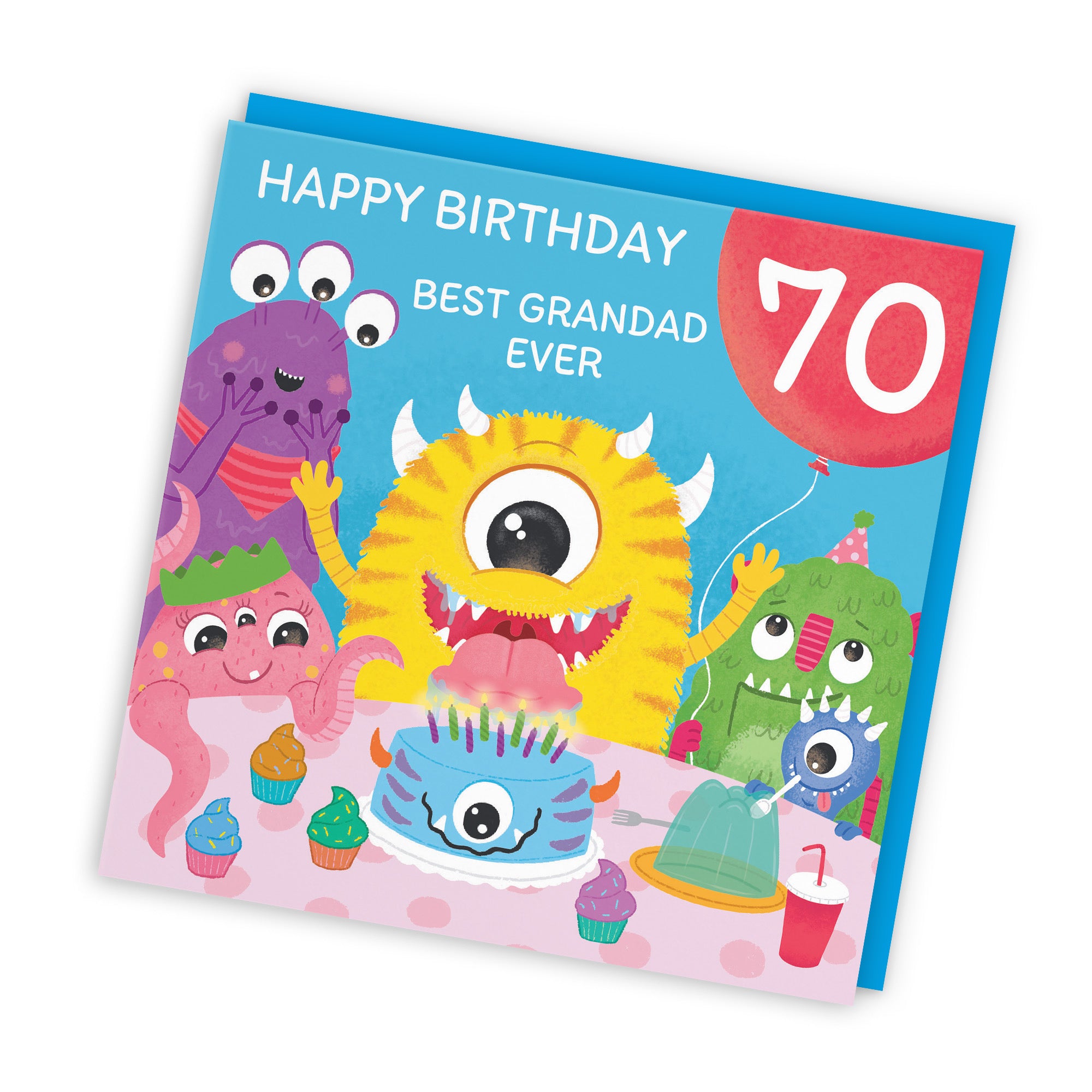 70th Grandad Monsters Party Birthday Card Imagination - Default Title (LG02109)