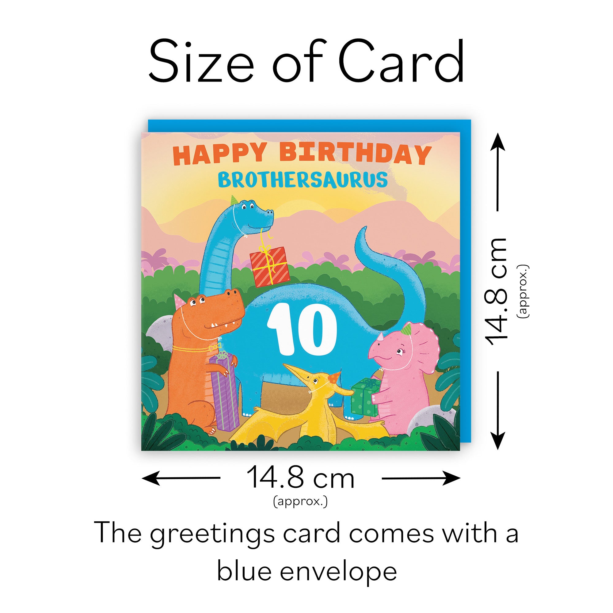 10th Brother Birthday Dinosaur Party Card Imagination - Default Title (LG02113)