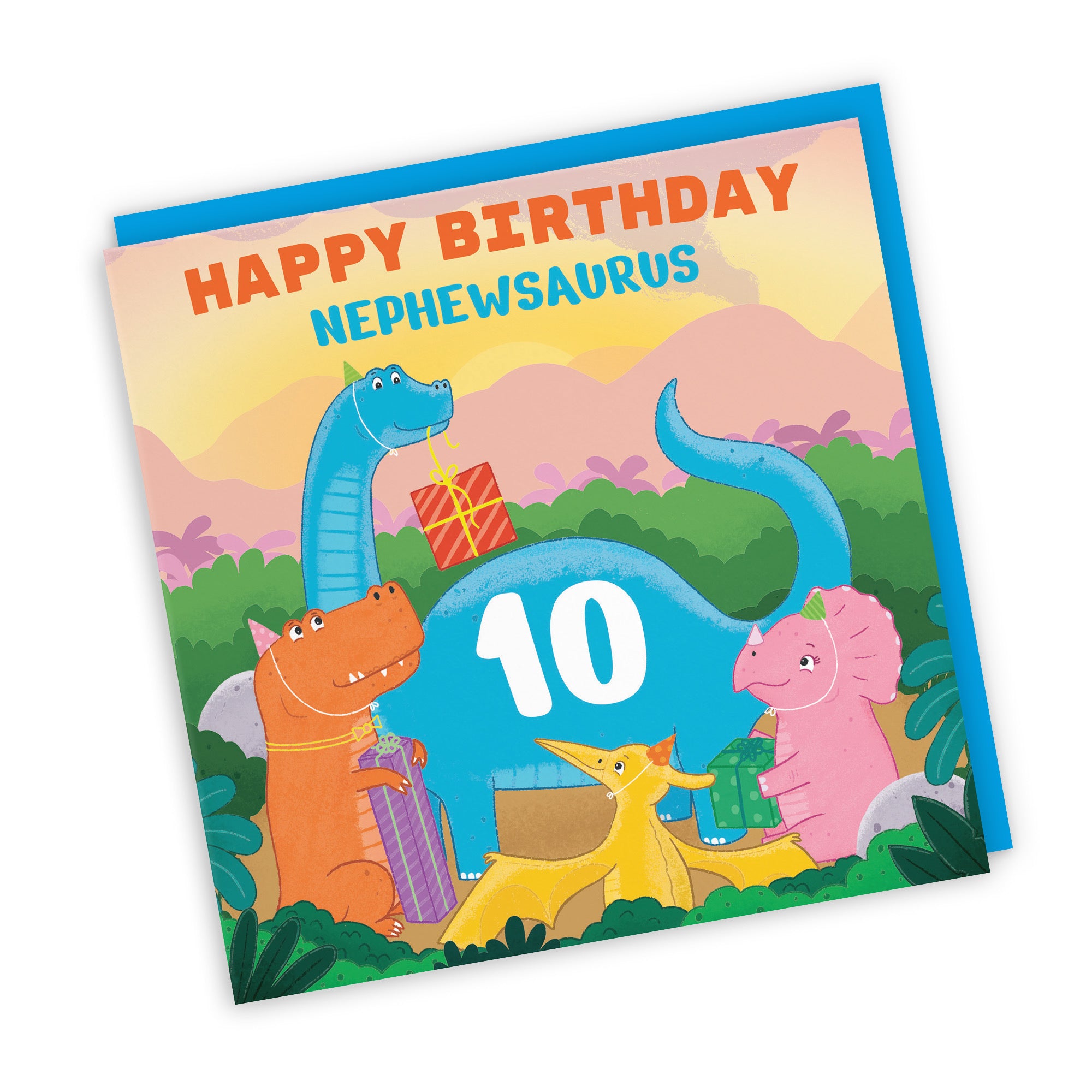 10th Nephew Birthday Dinosaur Party Card Imagination - Default Title (LG02115)