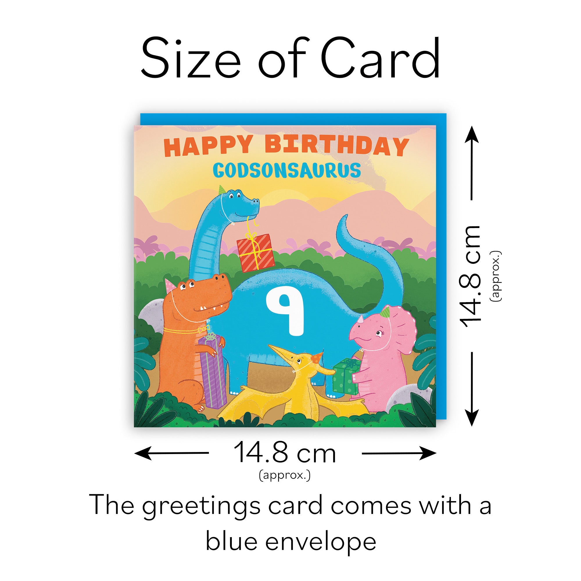 9th Godson Birthday Dinosaur Party Card Imagination - Default Title (LG02118)