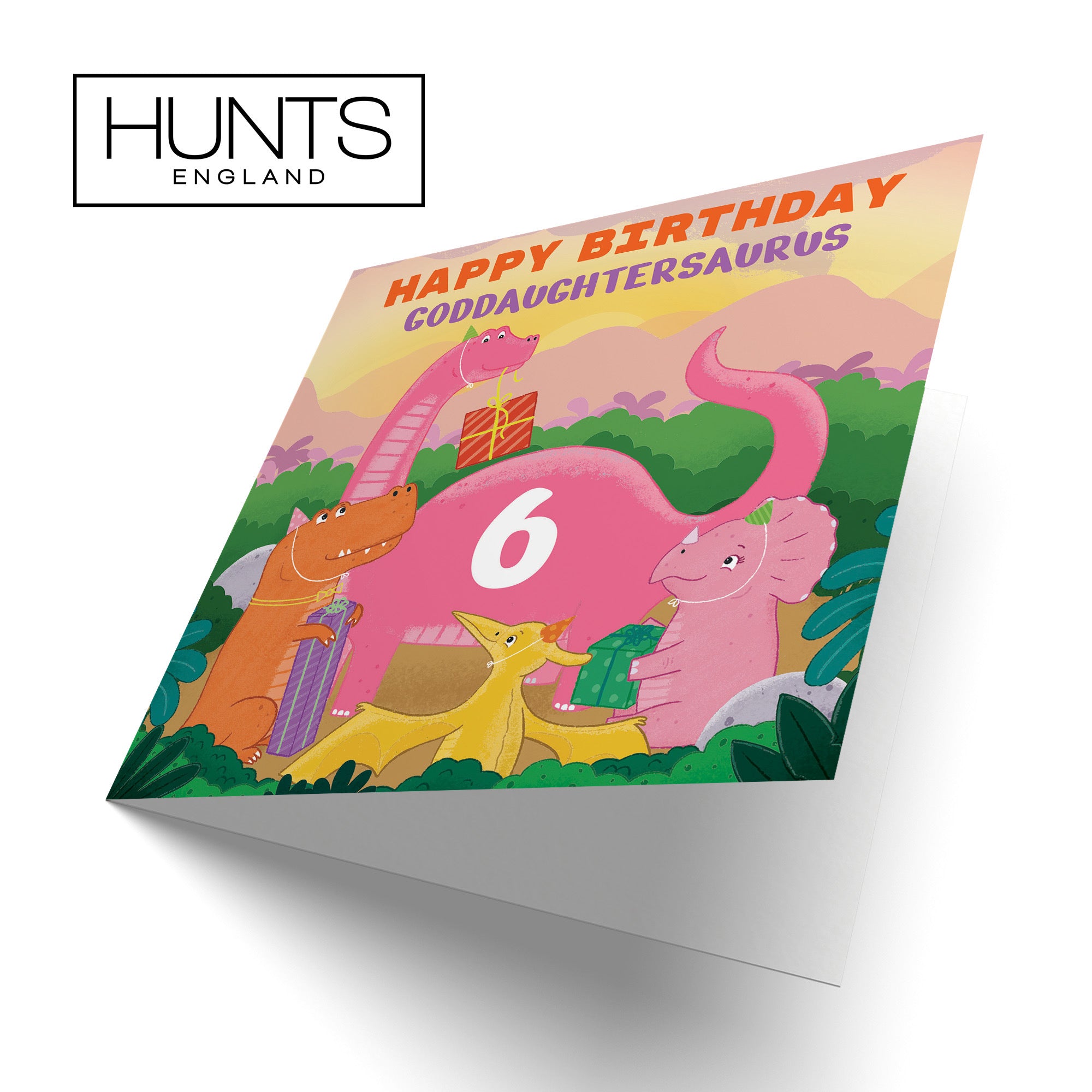 6th Goddaughter Birthday Dinosaur Party Card Imagination - Default Title (LG02119)