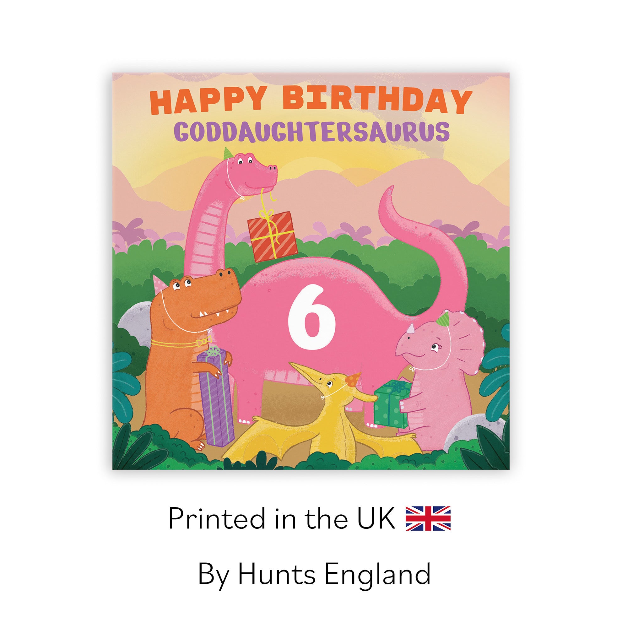 6th Goddaughter Birthday Dinosaur Party Card Imagination - Default Title (LG02119)