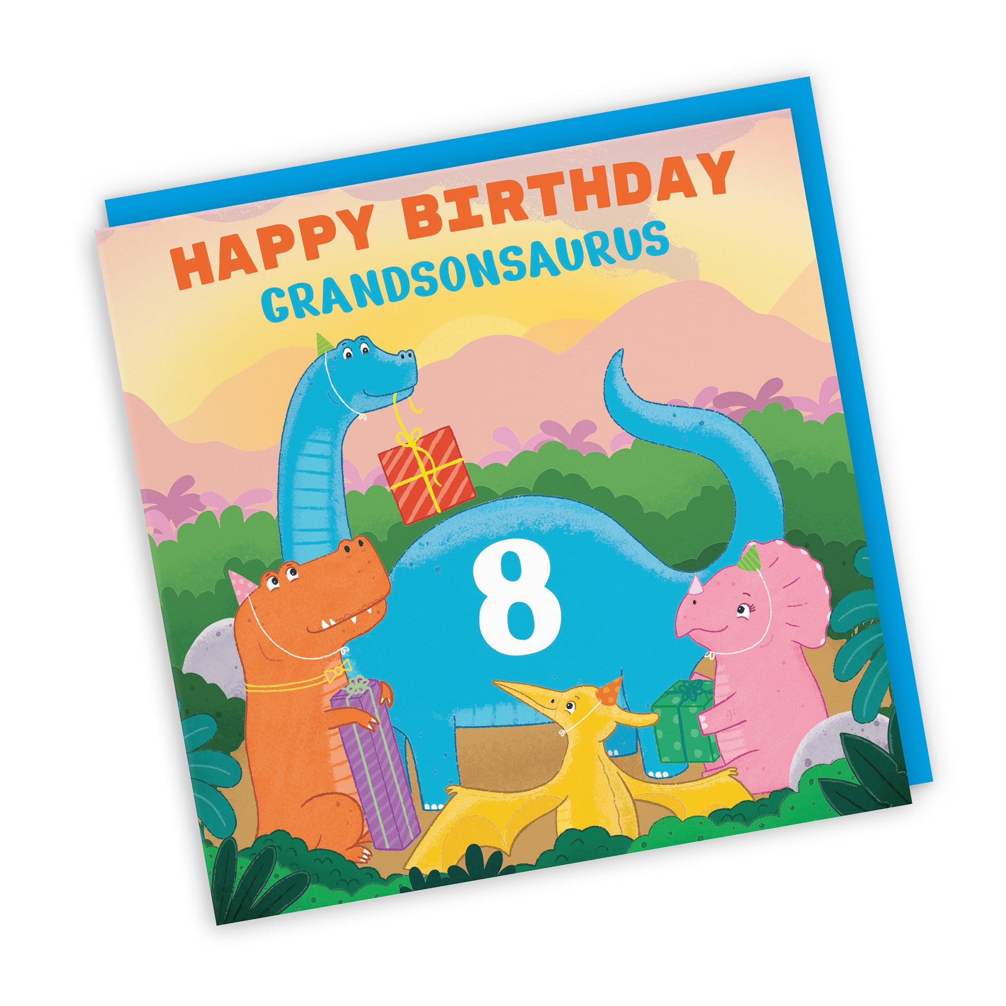 8th Grandson Birthday Dinosaur Party Card Imagination - Default Title (LG02120)