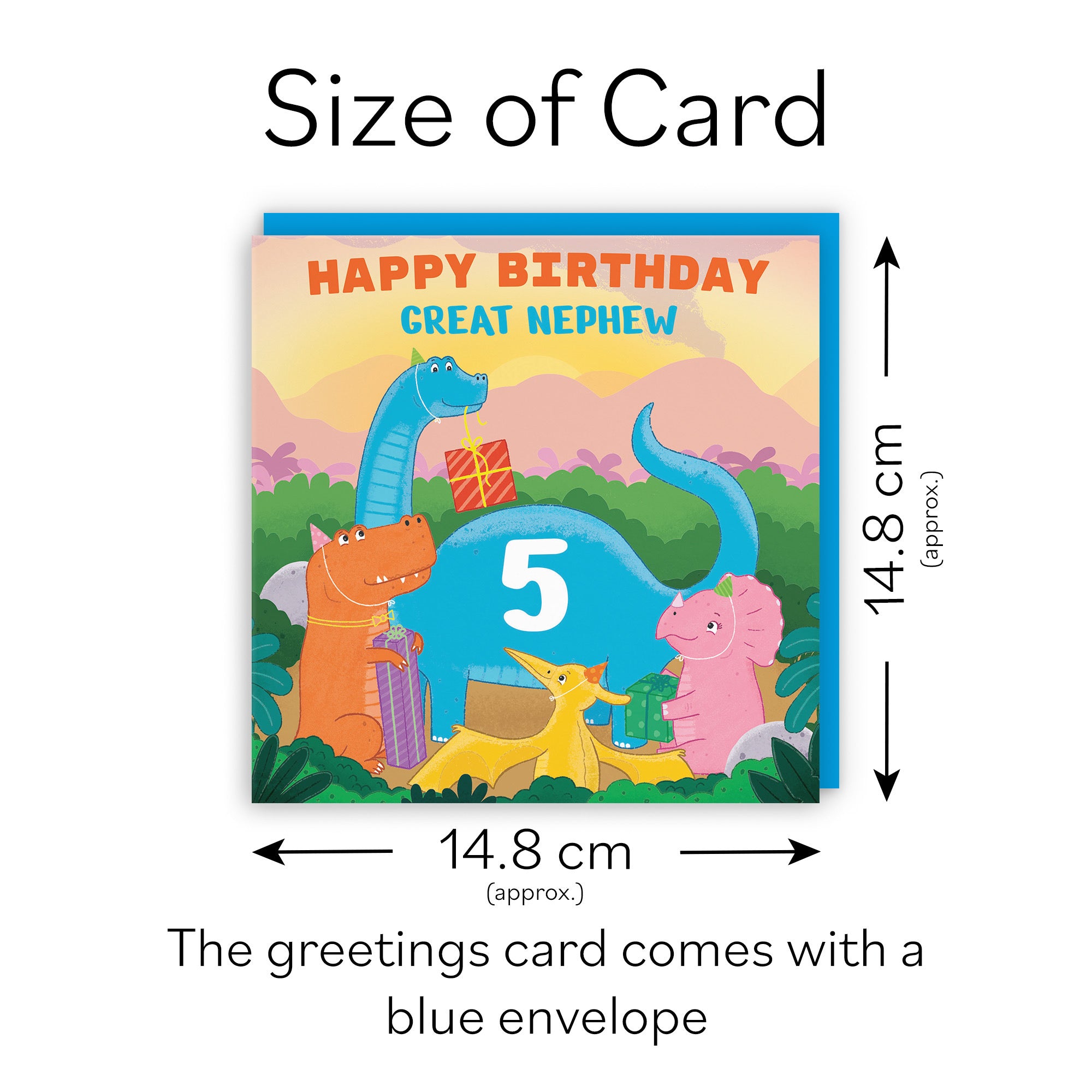 5th Great Nephew Birthday Dinosaur Party Card Imagination - Default Title (LG02121)