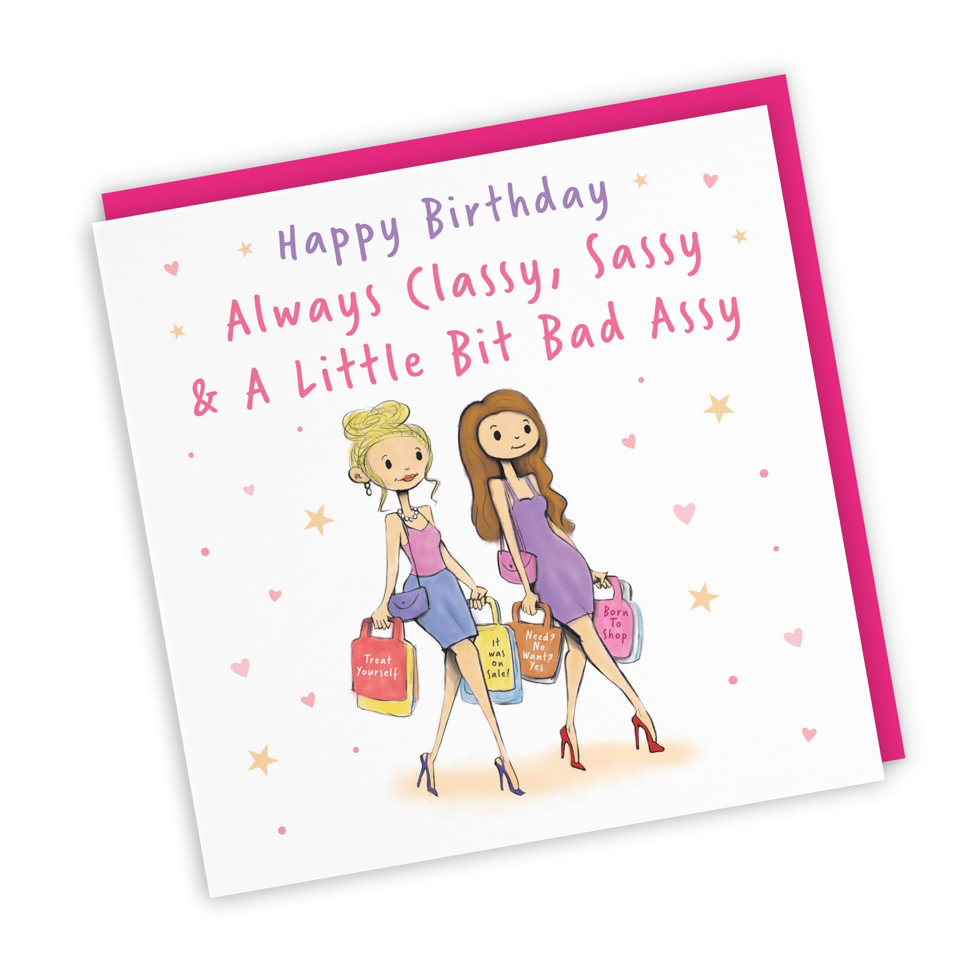Women's Birthday Card Shopping Classy Sassy Silly Squiggles - Default Title (RH00002)
