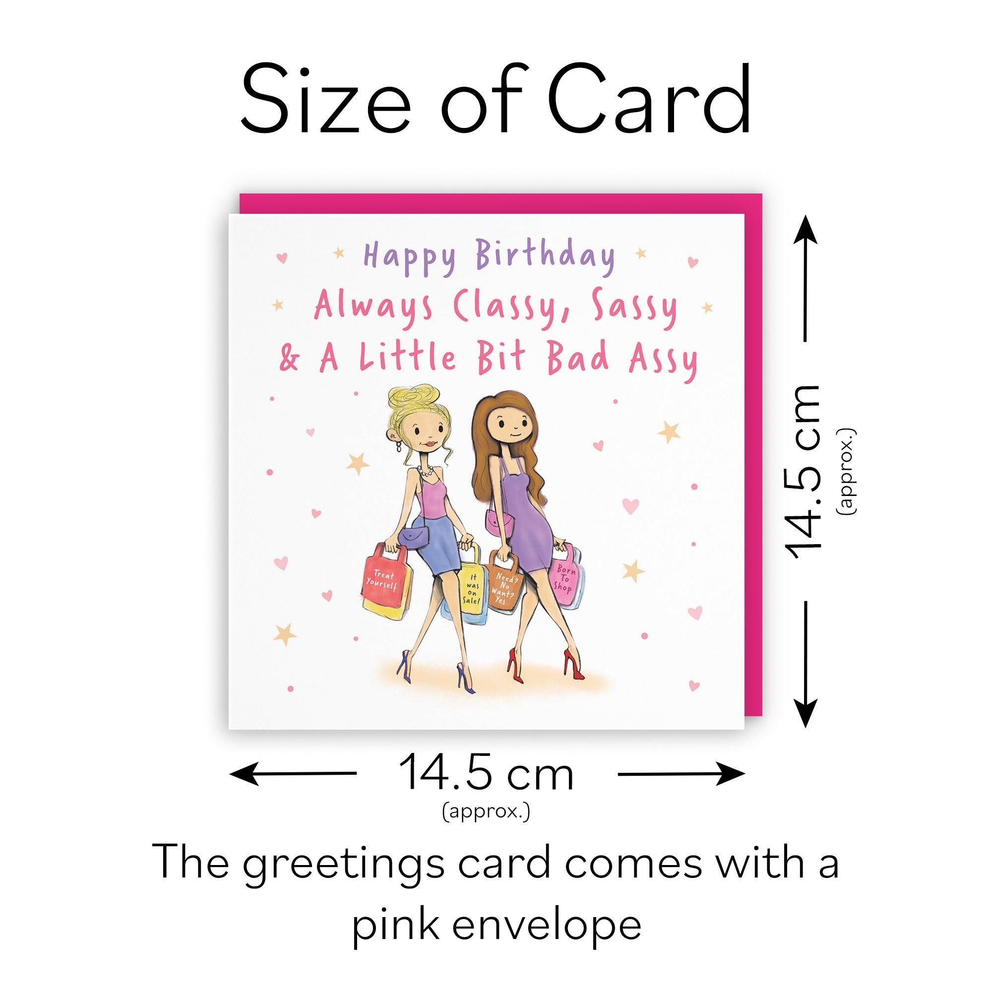 Women's Birthday Card Shopping Classy Sassy Silly Squiggles - Default Title (RH00002)