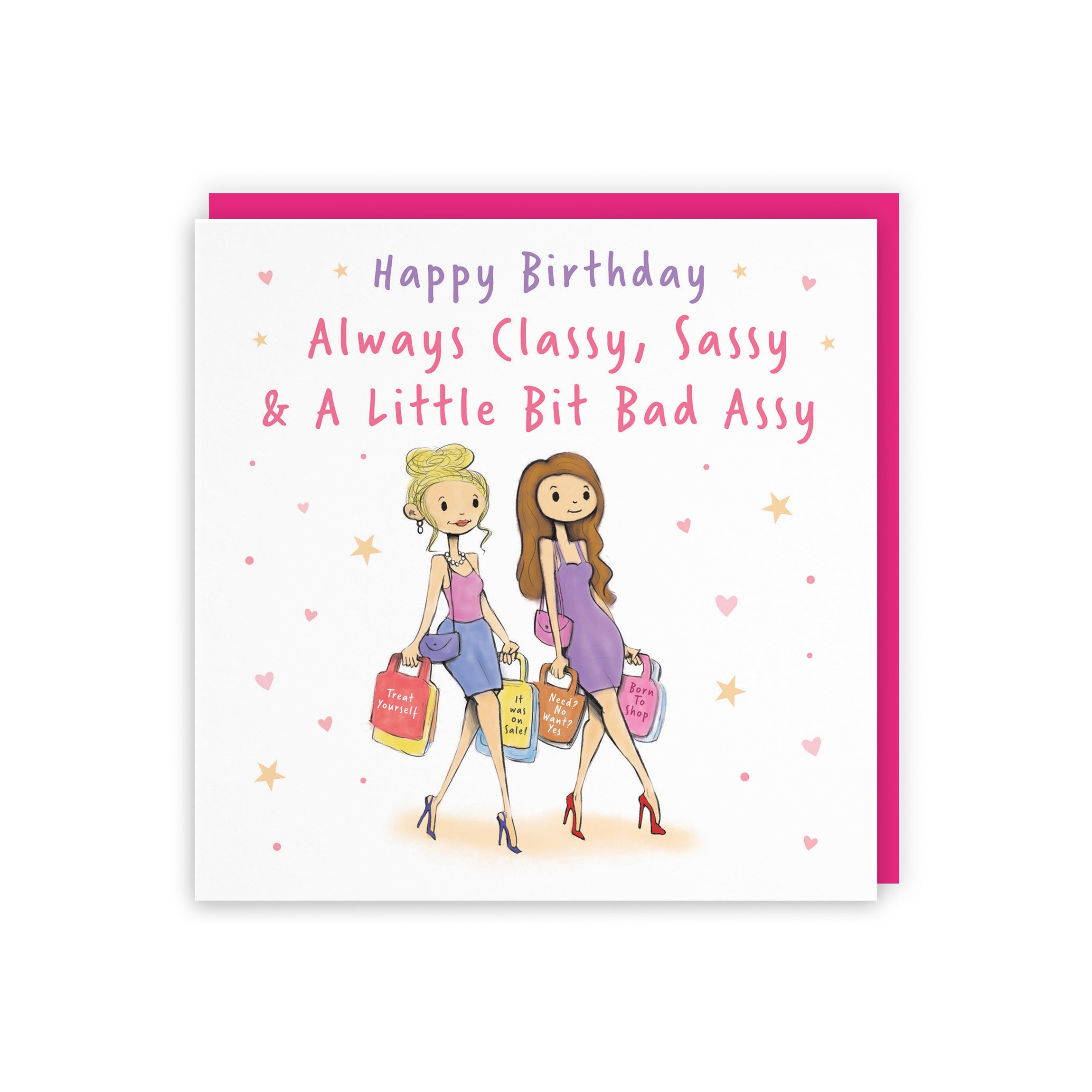 Women's Birthday Card Shopping Classy Sassy Silly Squiggles - Default Title (RH00002)