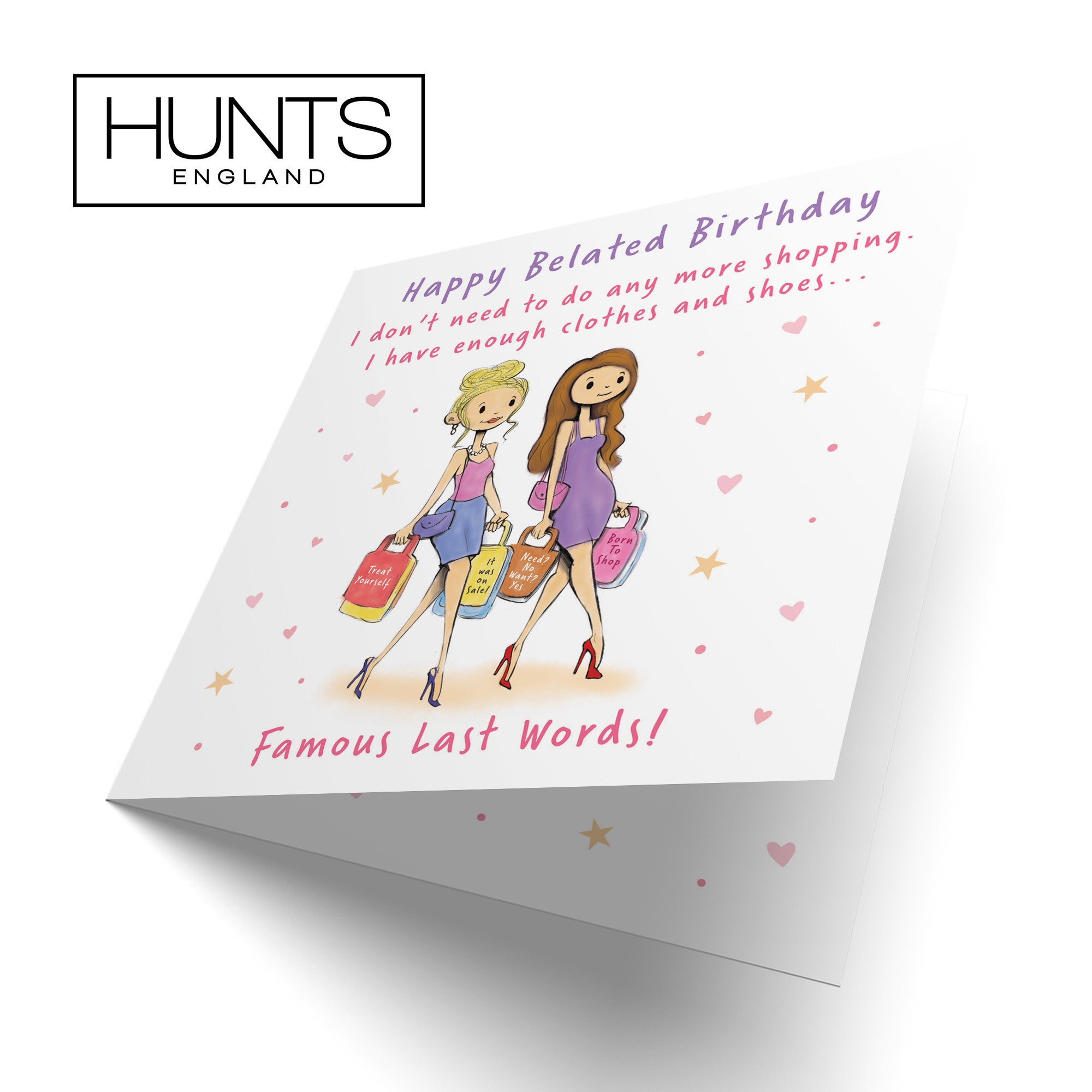 Women's Belated Birthday Card Shopping Silly Squiggles - Default Title (RH00003)