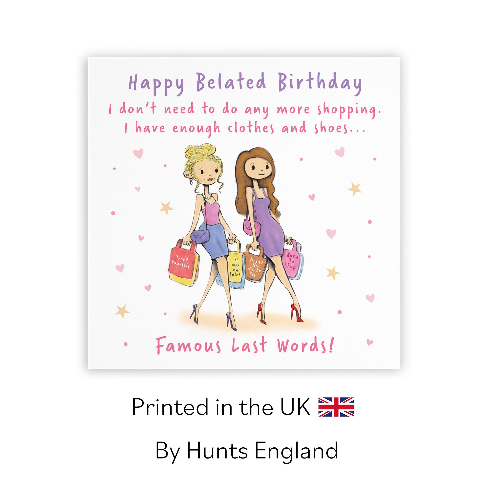 Women's Belated Birthday Card Shopping Silly Squiggles - Default Title (RH00003)