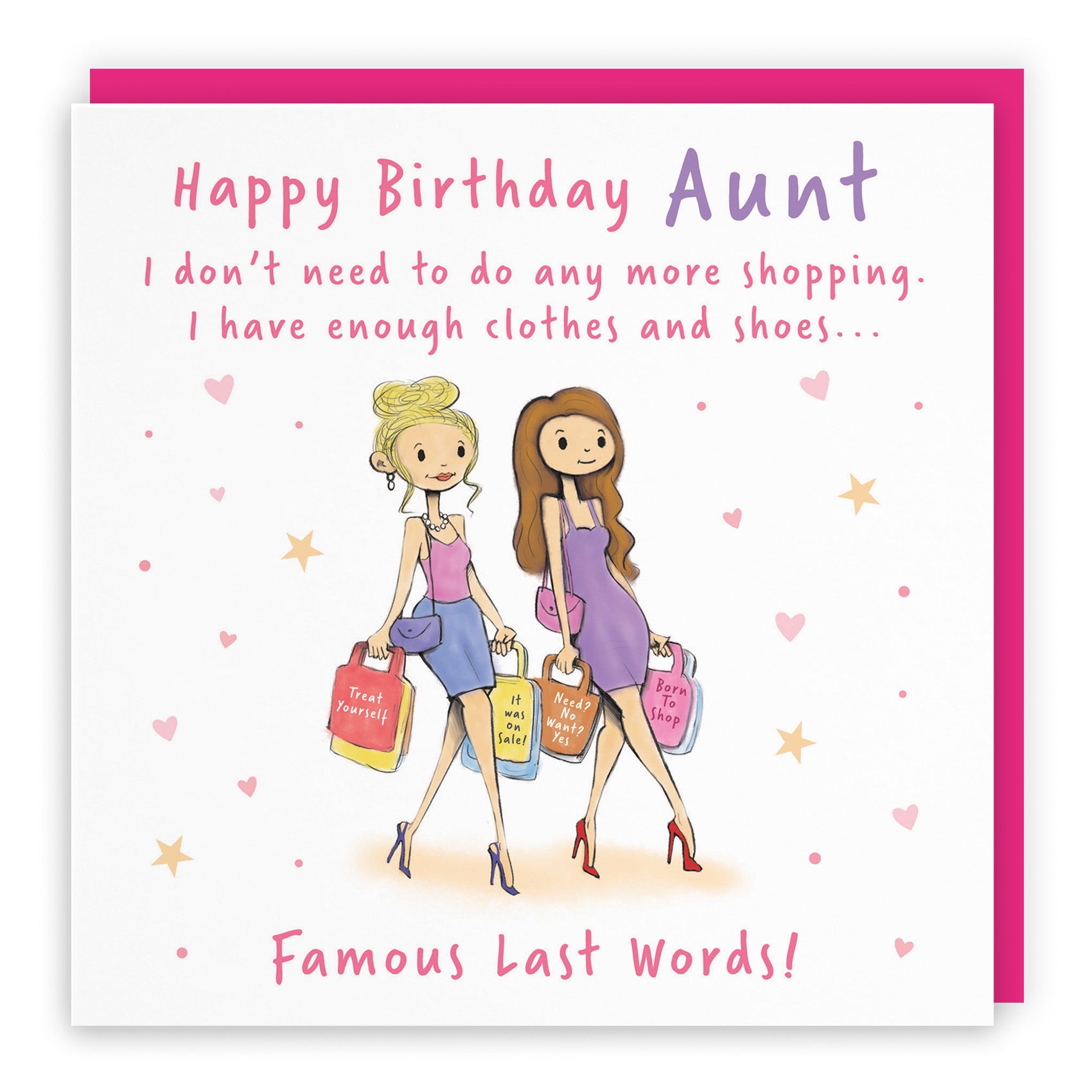 Aunt Birthday Card Shopping Silly Squiggles - Default Title (RH00005)