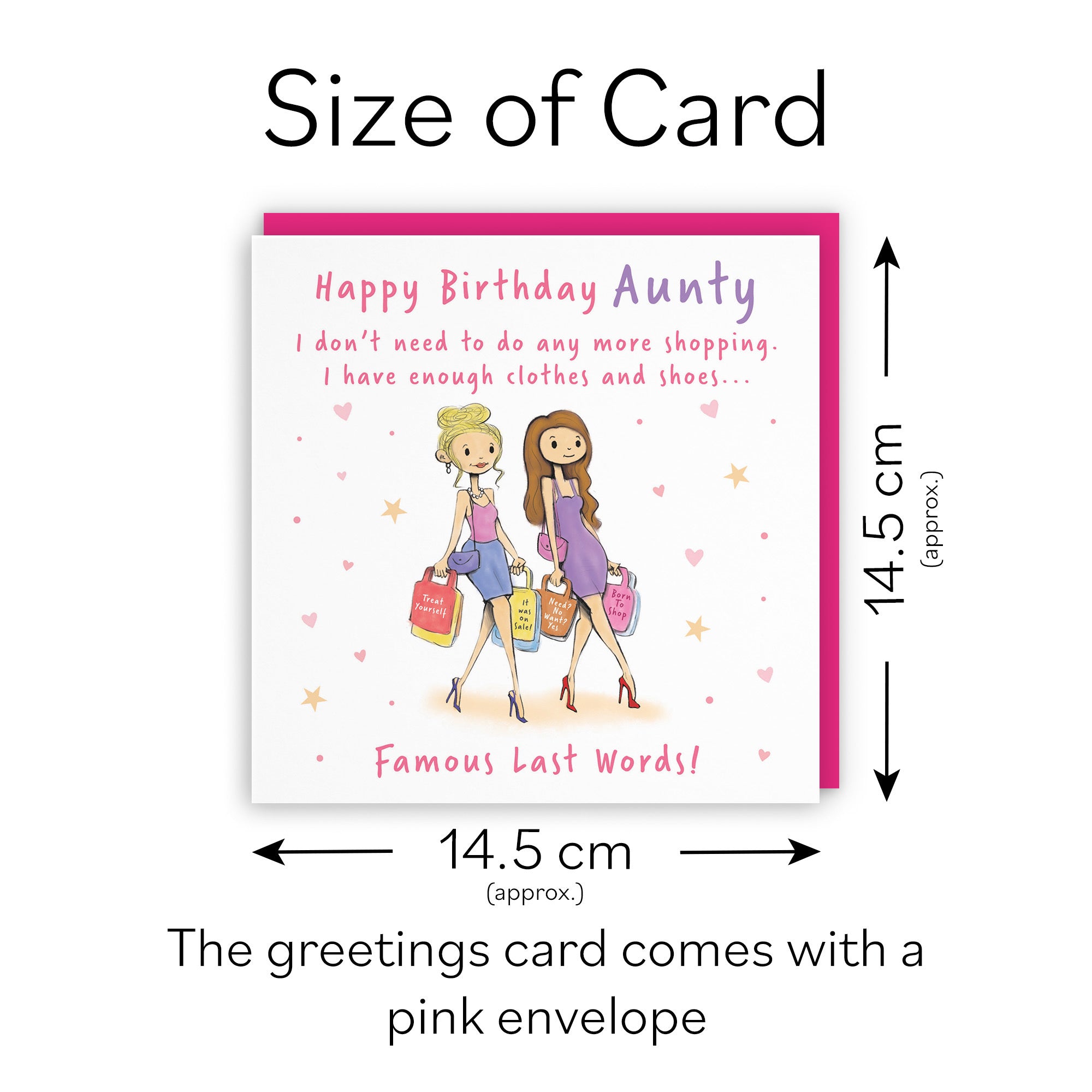 Aunty Birthday Card Shopping Silly Squiggles - Default Title (RH00006)