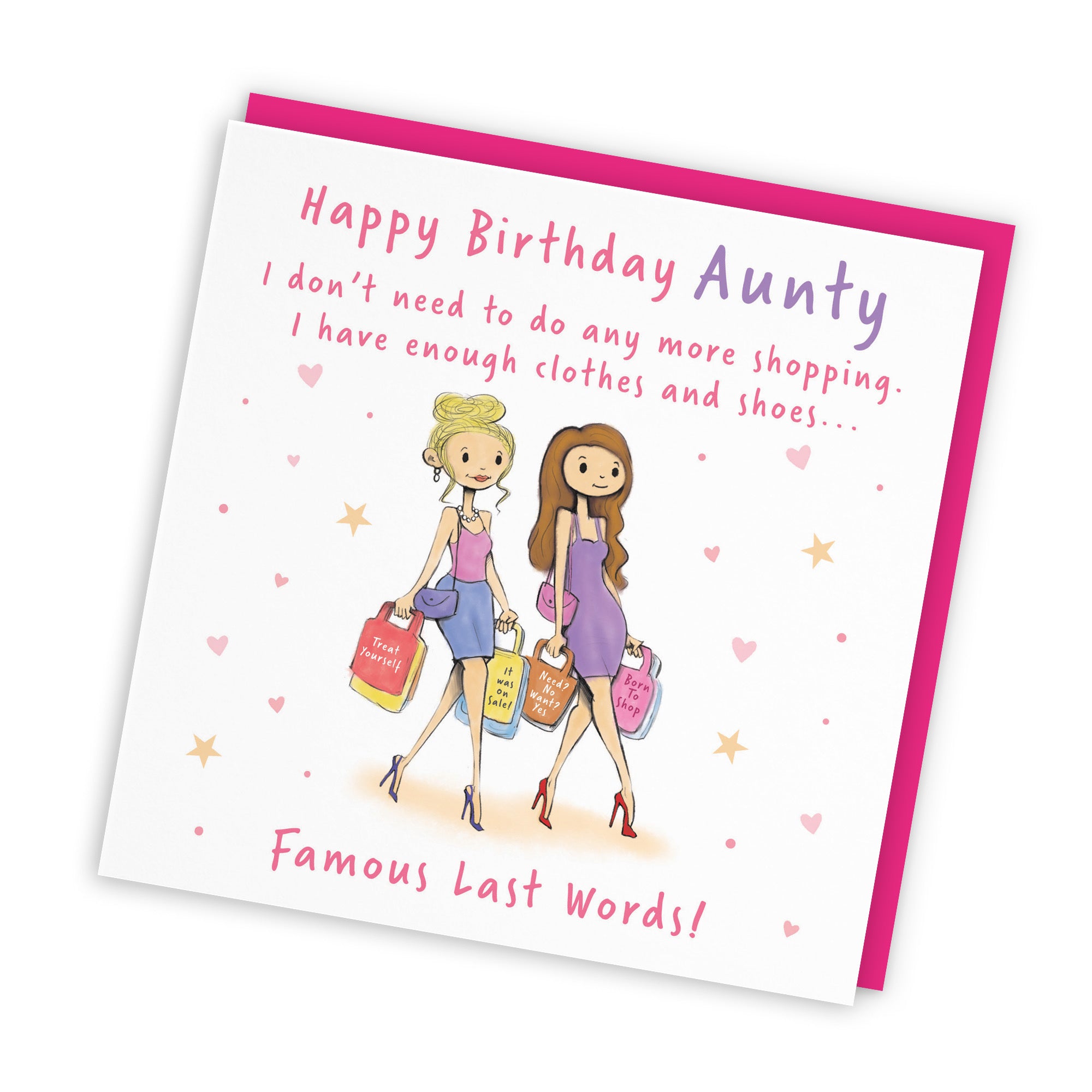 Aunty Birthday Card Shopping Silly Squiggles - Default Title (RH00006)