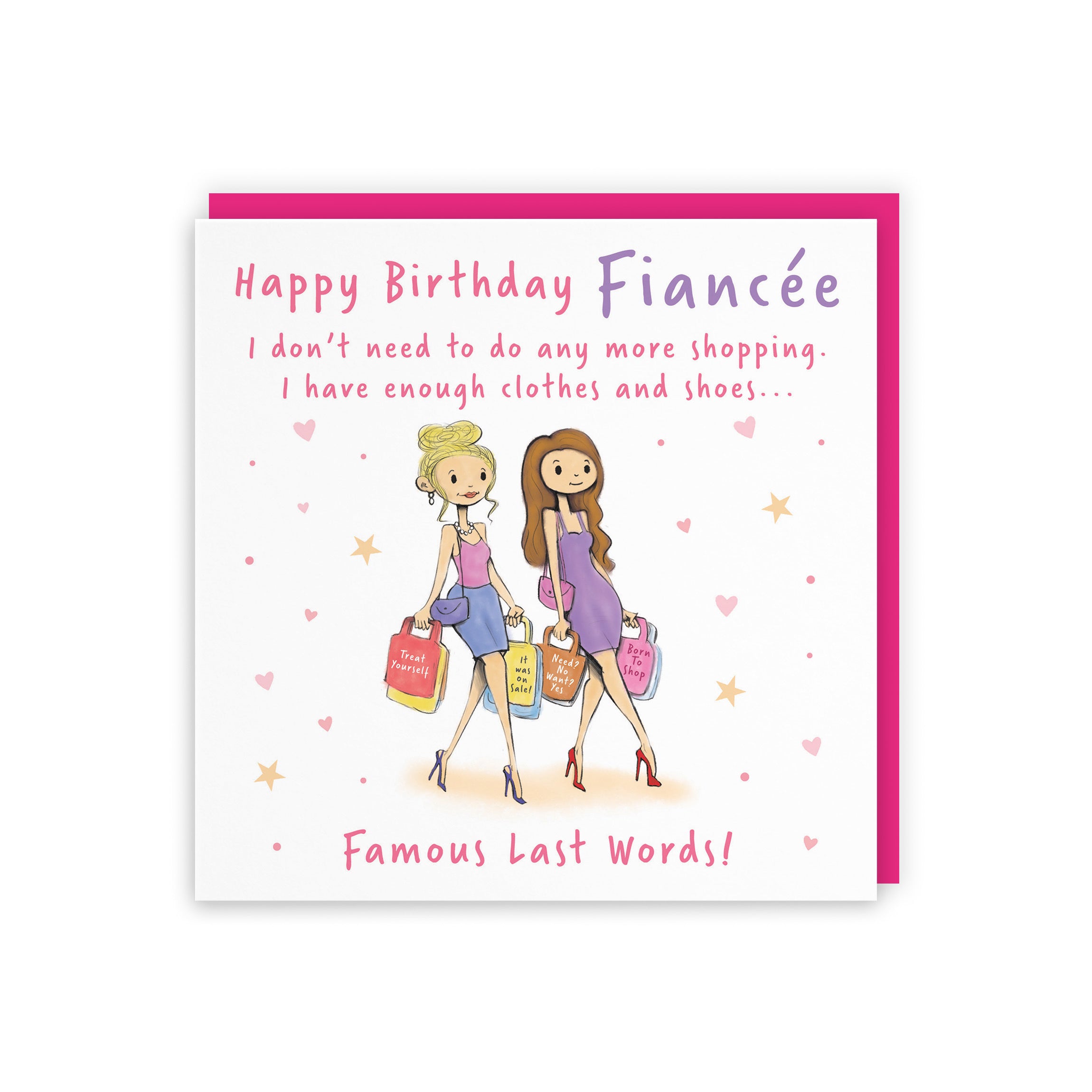 Fiancée Birthday Card Shopping Silly Squiggles - Default Title (RH00011)