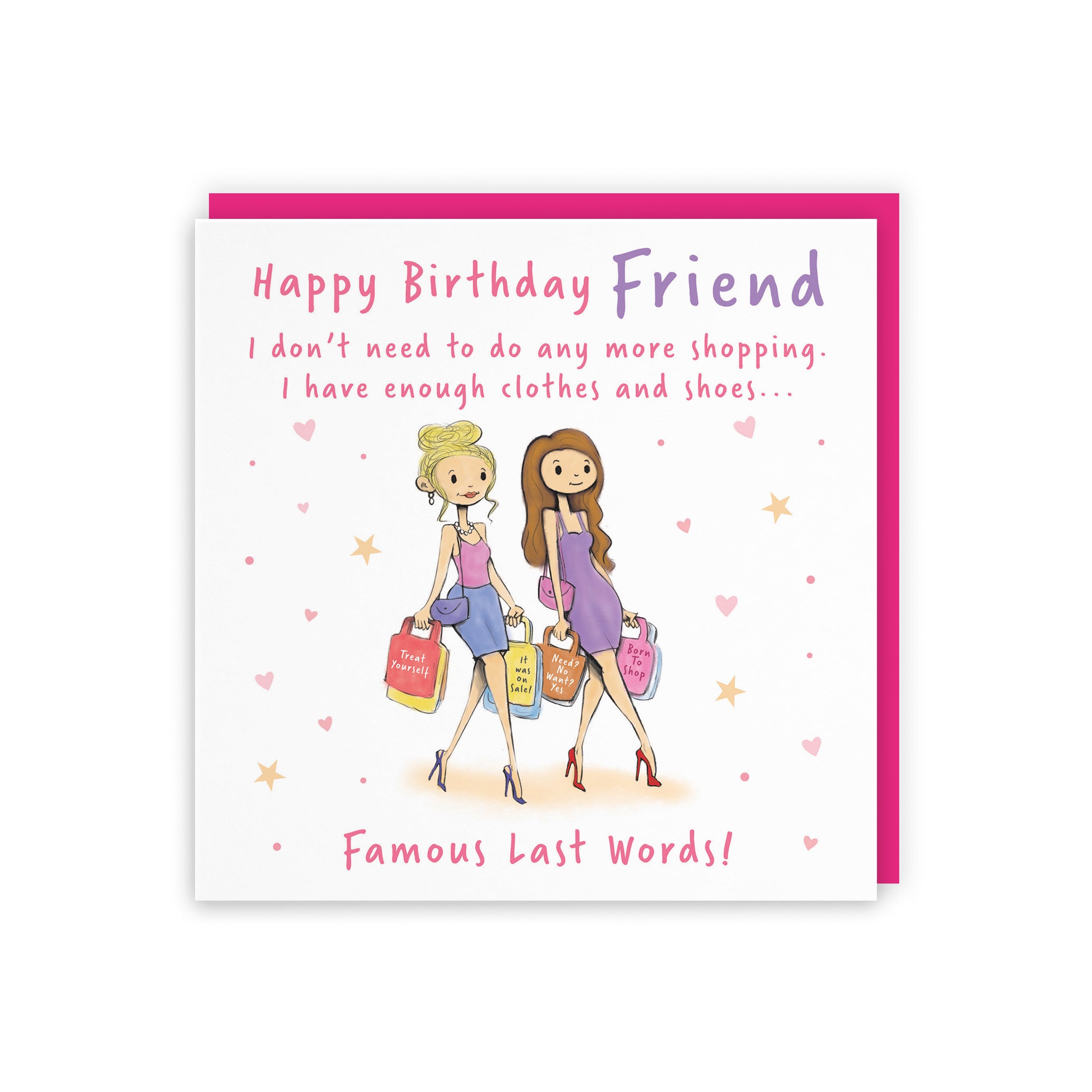 Female Friend Birthday Card Shopping Silly Squiggles - Default Title (RH00013)