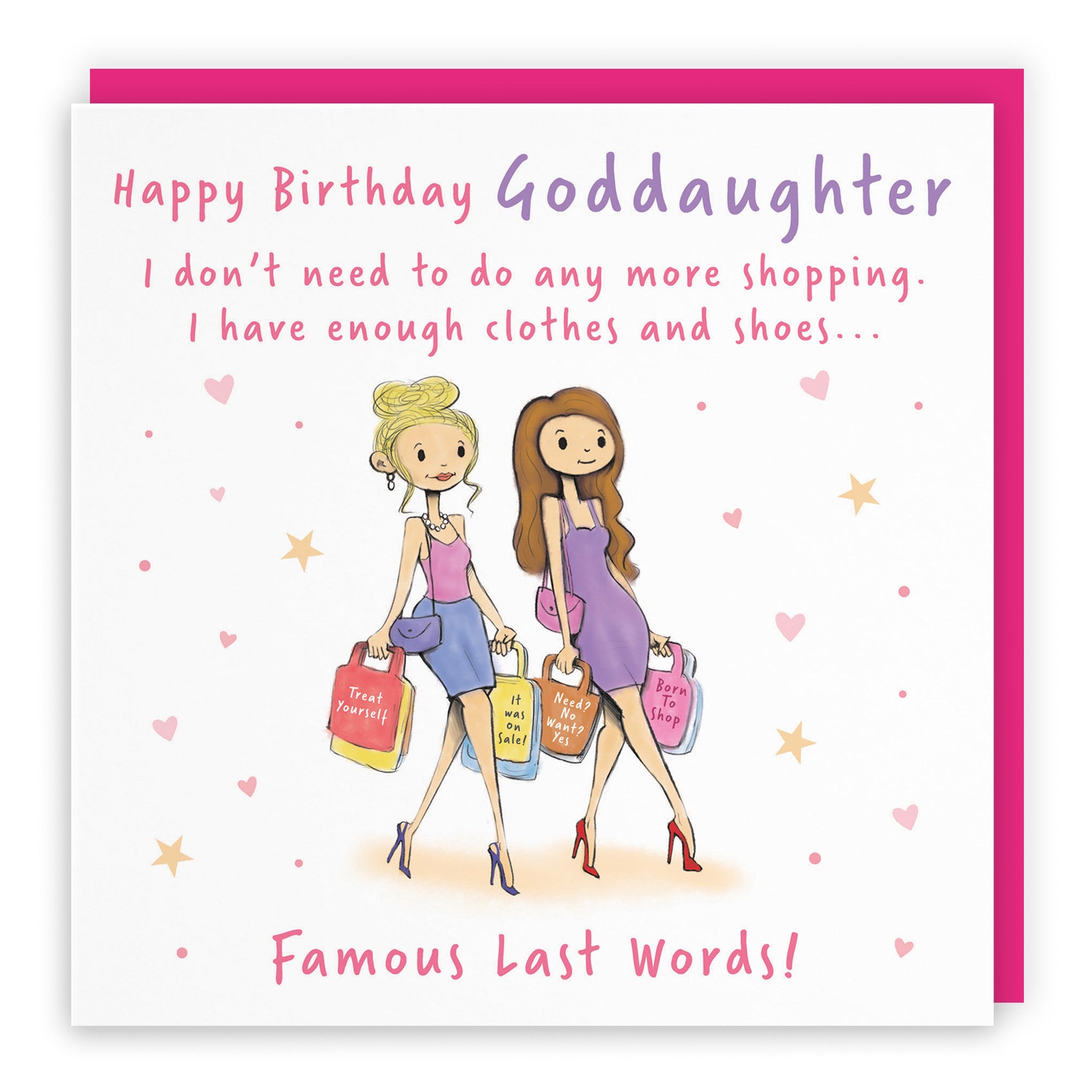 Goddaughter Birthday Card Shopping Silly Squiggles - Default Title (RH00014)