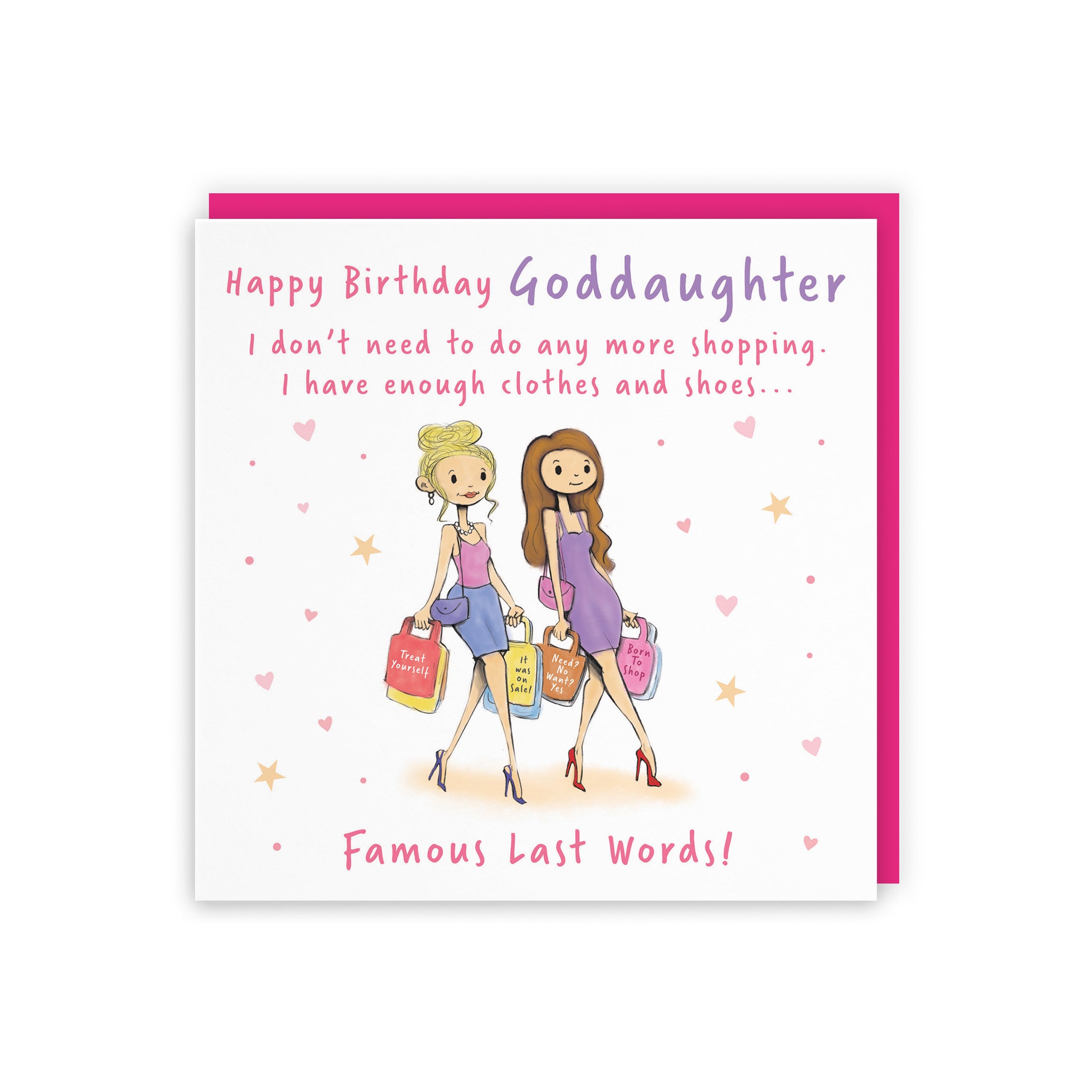 Goddaughter Birthday Card Shopping Silly Squiggles - Default Title (RH00014)