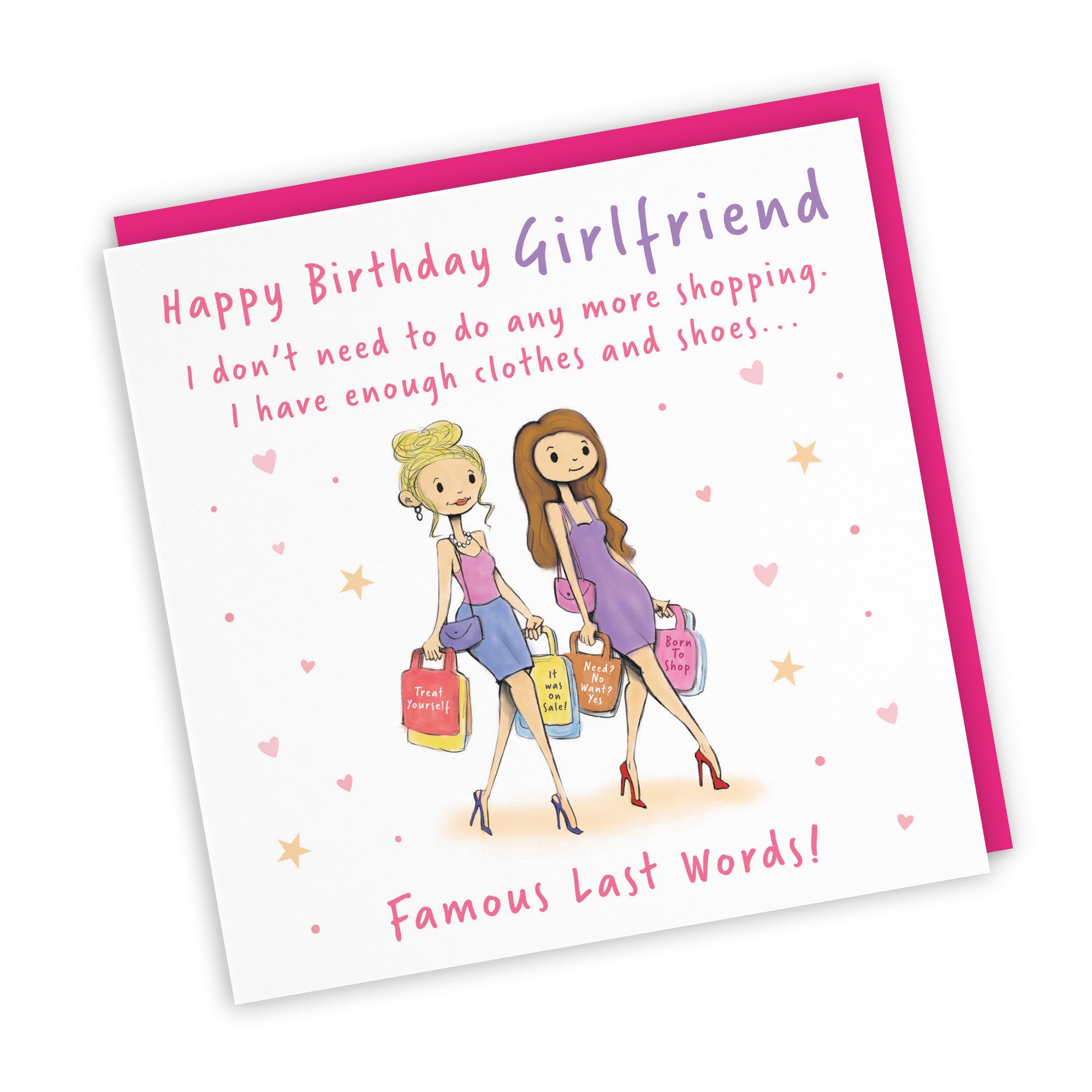 Girlfriend Birthday Card Shopping Silly Squiggles - Default Title (RH00016)
