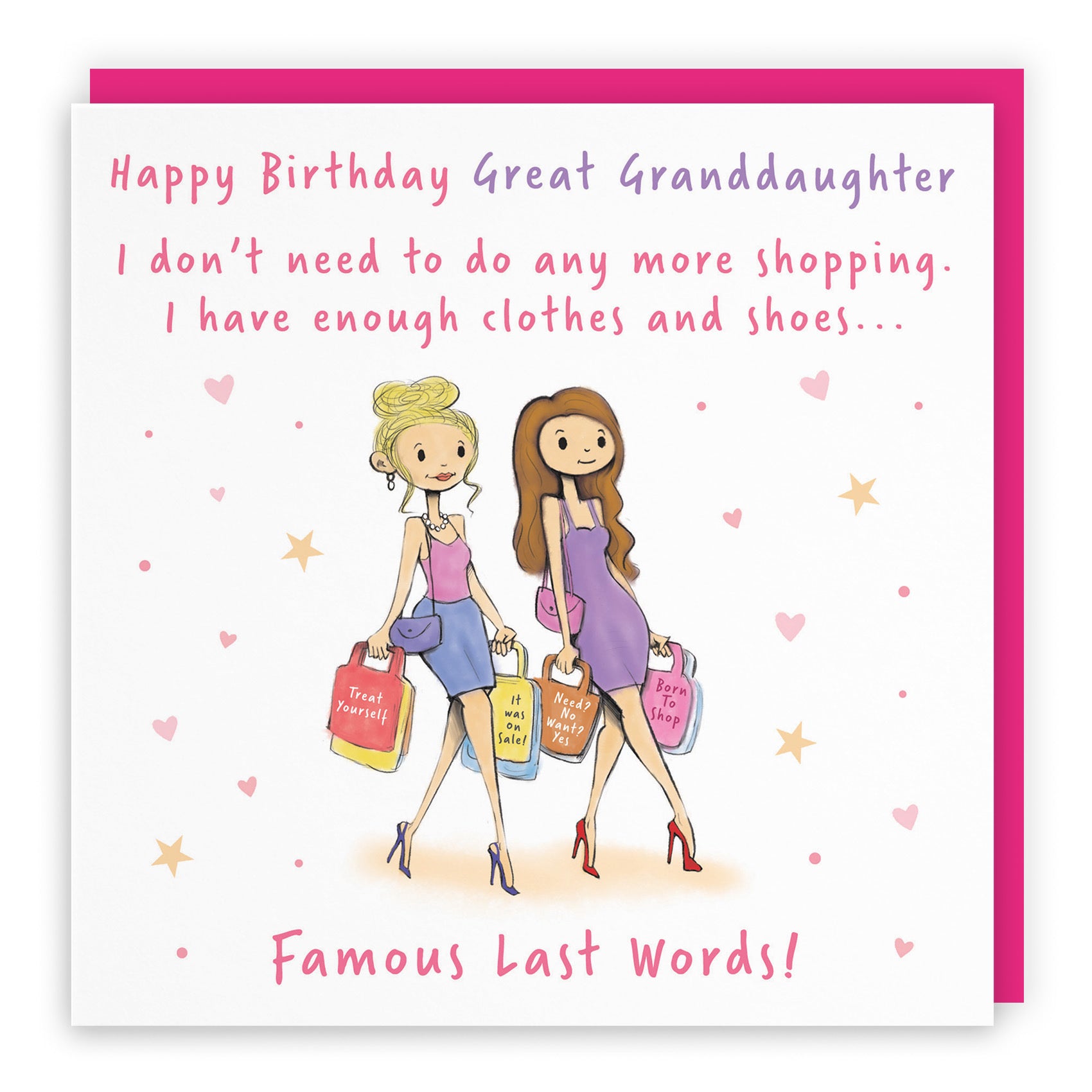 Great Granddaughter Birthday Card Shopping Silly Squiggles - Default Title (RH00018)