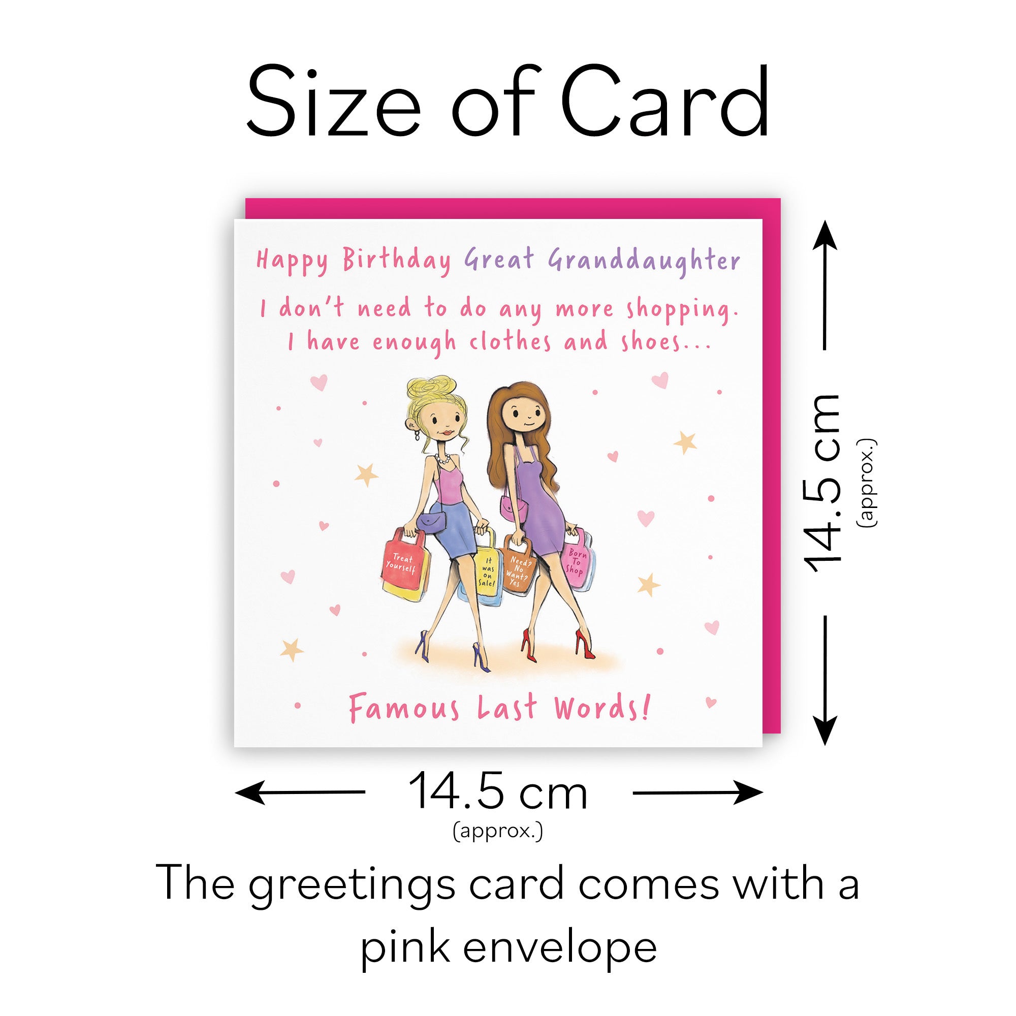 Great Granddaughter Birthday Card Shopping Silly Squiggles - Default Title (RH00018)