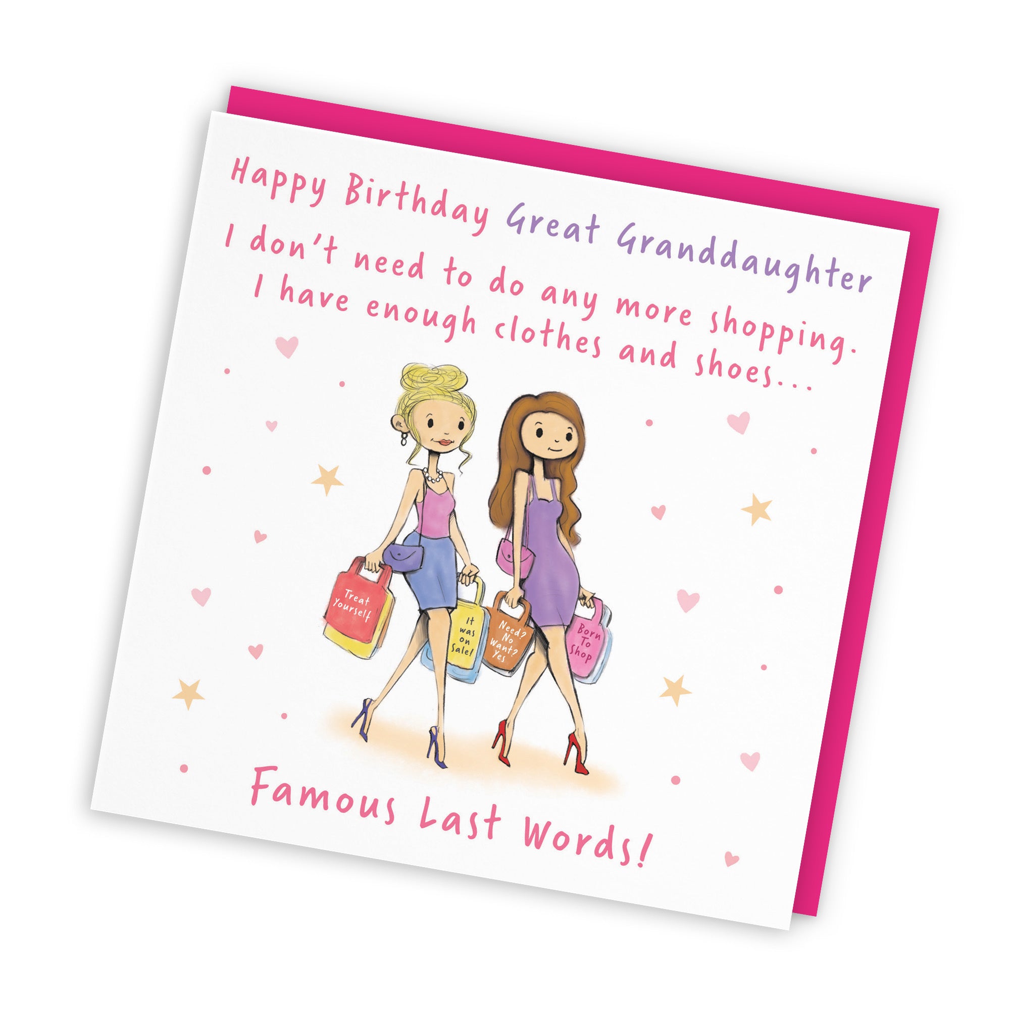 Great Granddaughter Birthday Card Shopping Silly Squiggles - Default Title (RH00018)