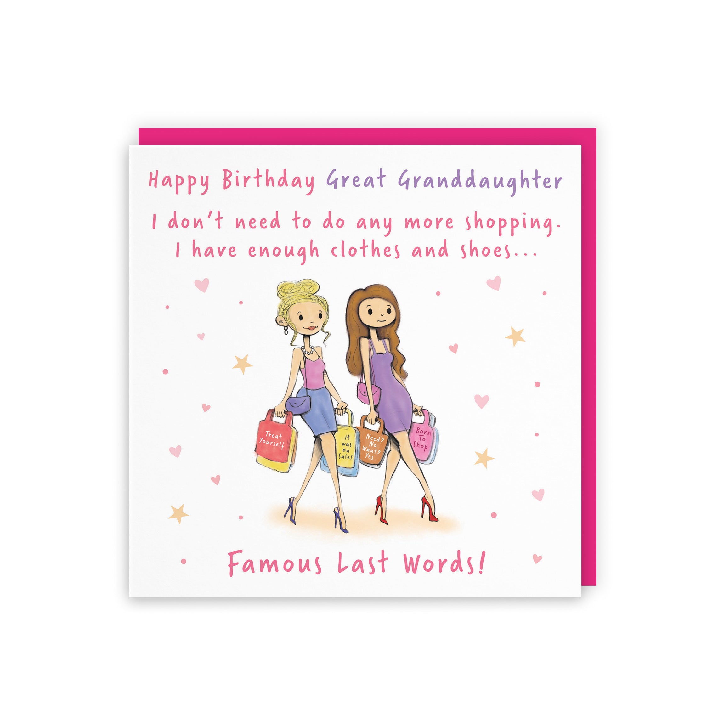 Great Granddaughter Birthday Card Shopping Silly Squiggles - Default Title (RH00018)