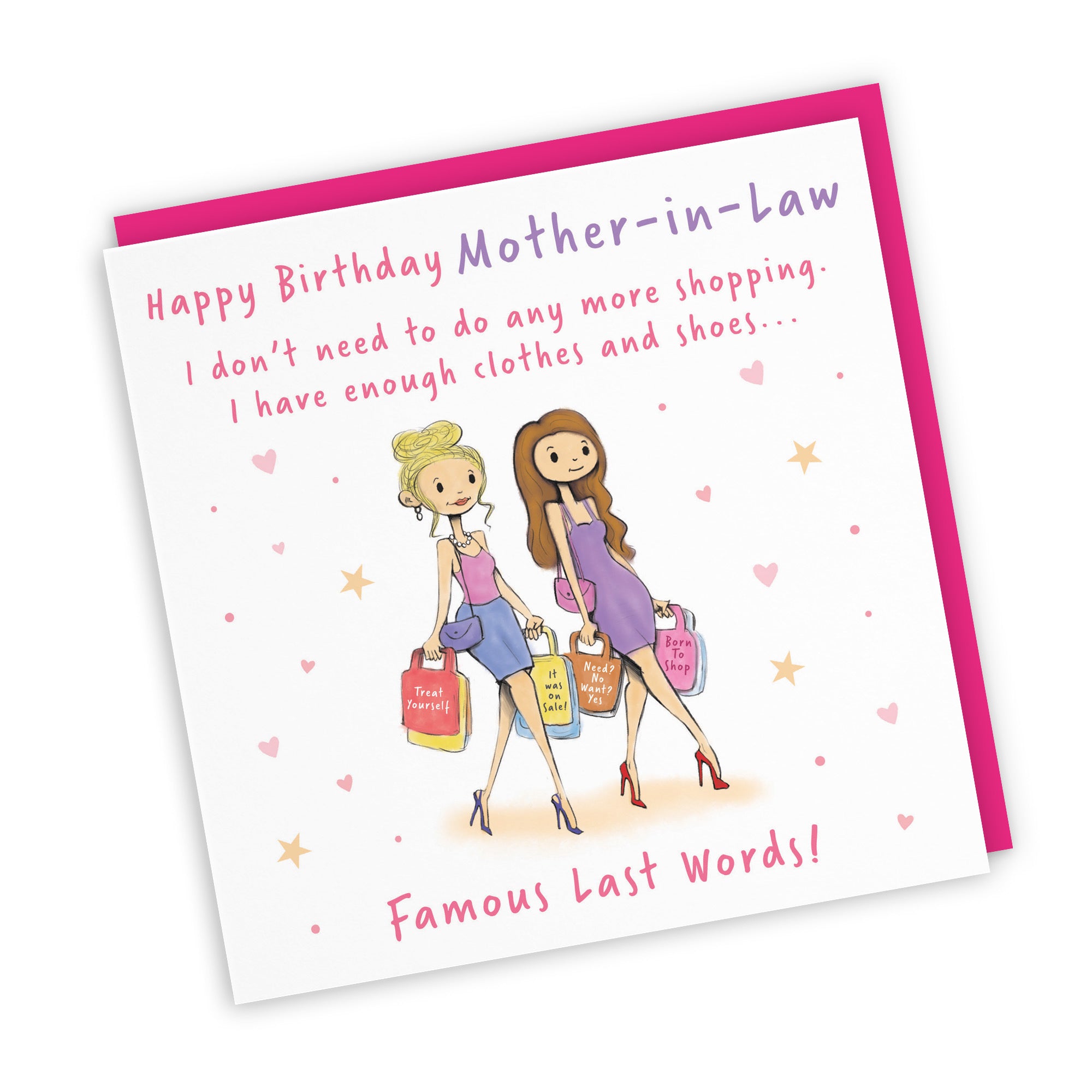Mother-in-Law Birthday Card Shopping Silly Squiggles - Default Title (RH00023)